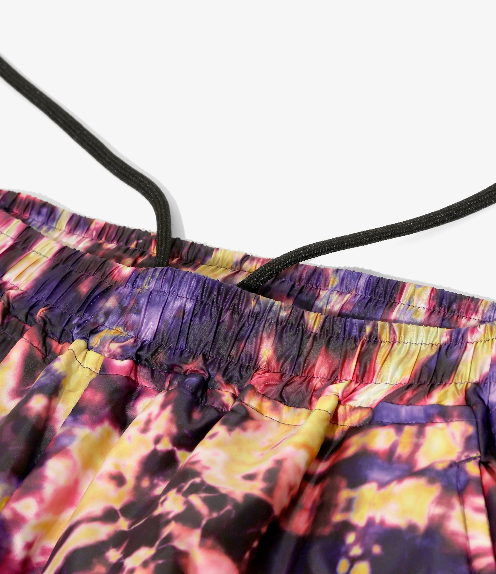 Filling String Pant  - Purple - Poly Taffeta / Tie Dye Printed