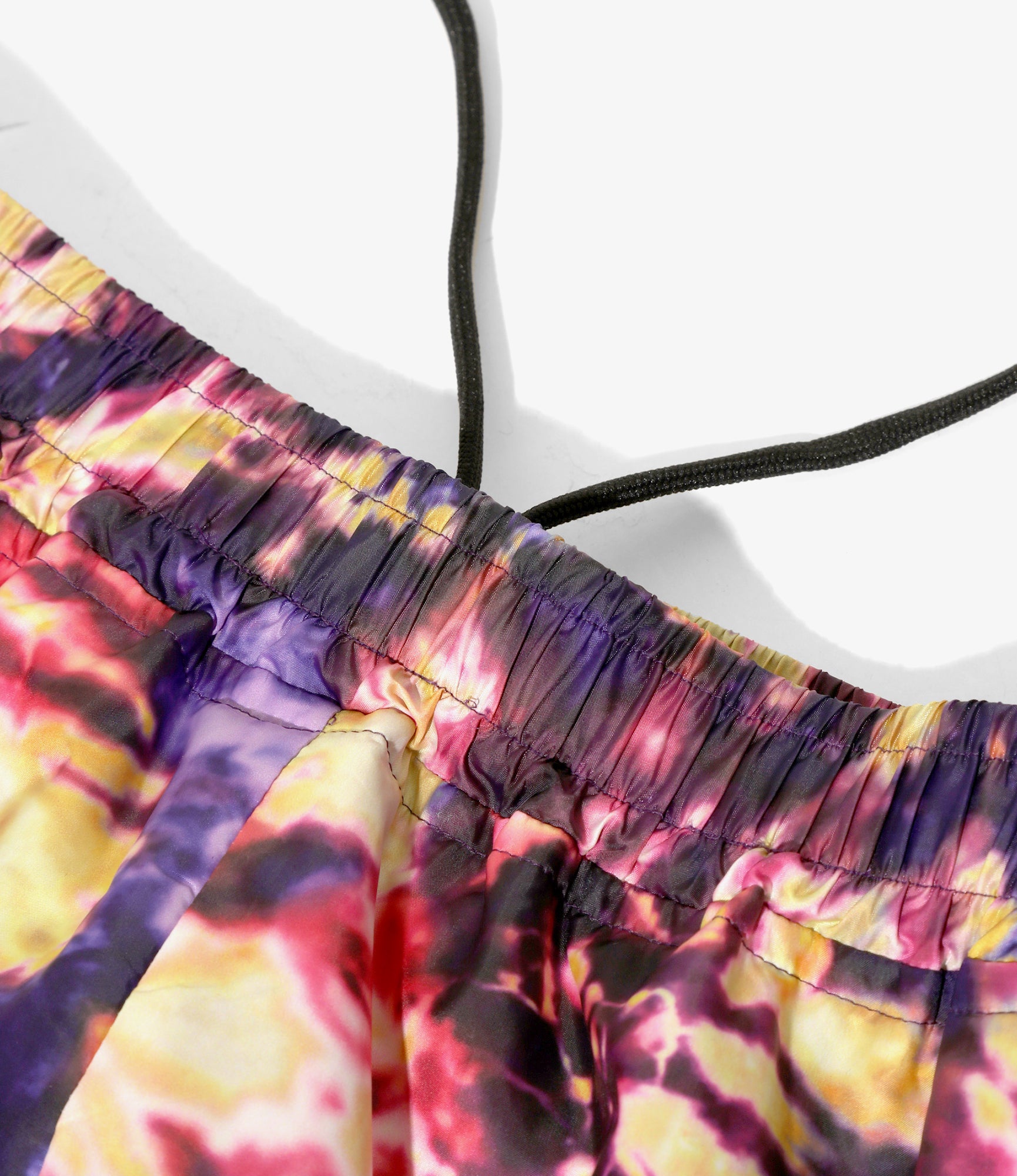 Filling String Skirt - Purple - Poly Taffeta / Tie Dye Printed