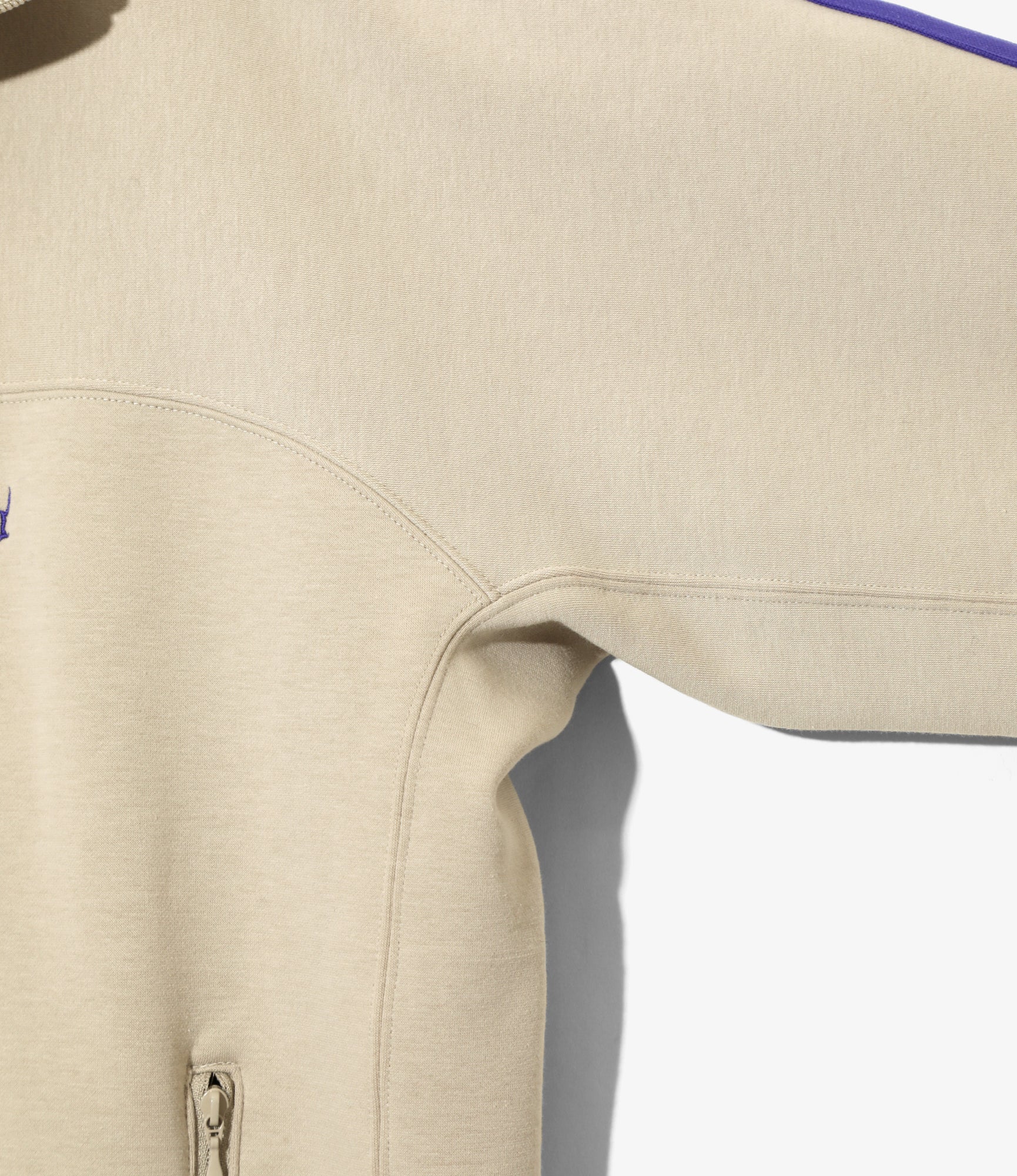 Trainer Jacket - Khaki - PE/C/PU Fleece Lined Jersey
