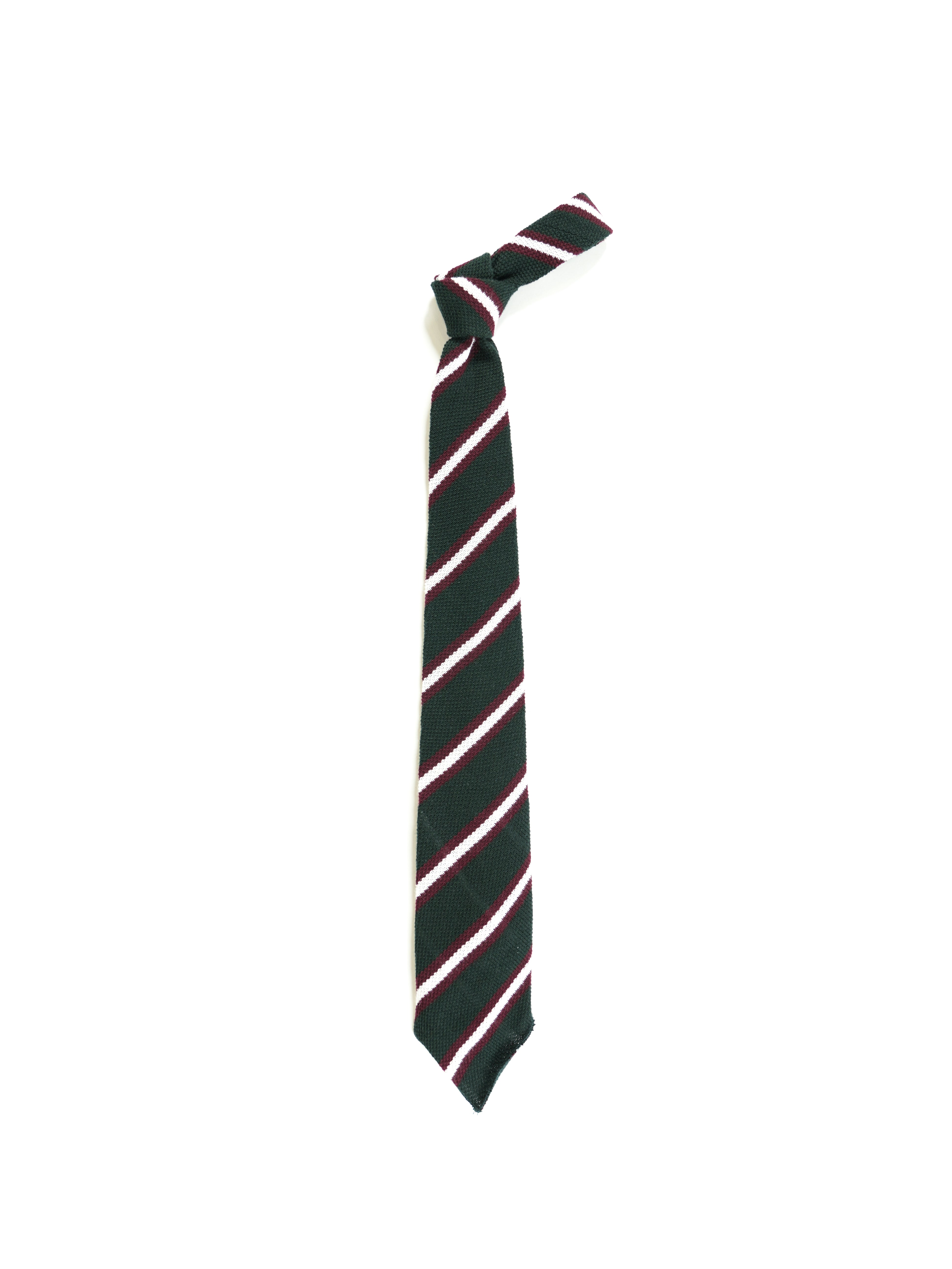Knit Tie - Green Stripe