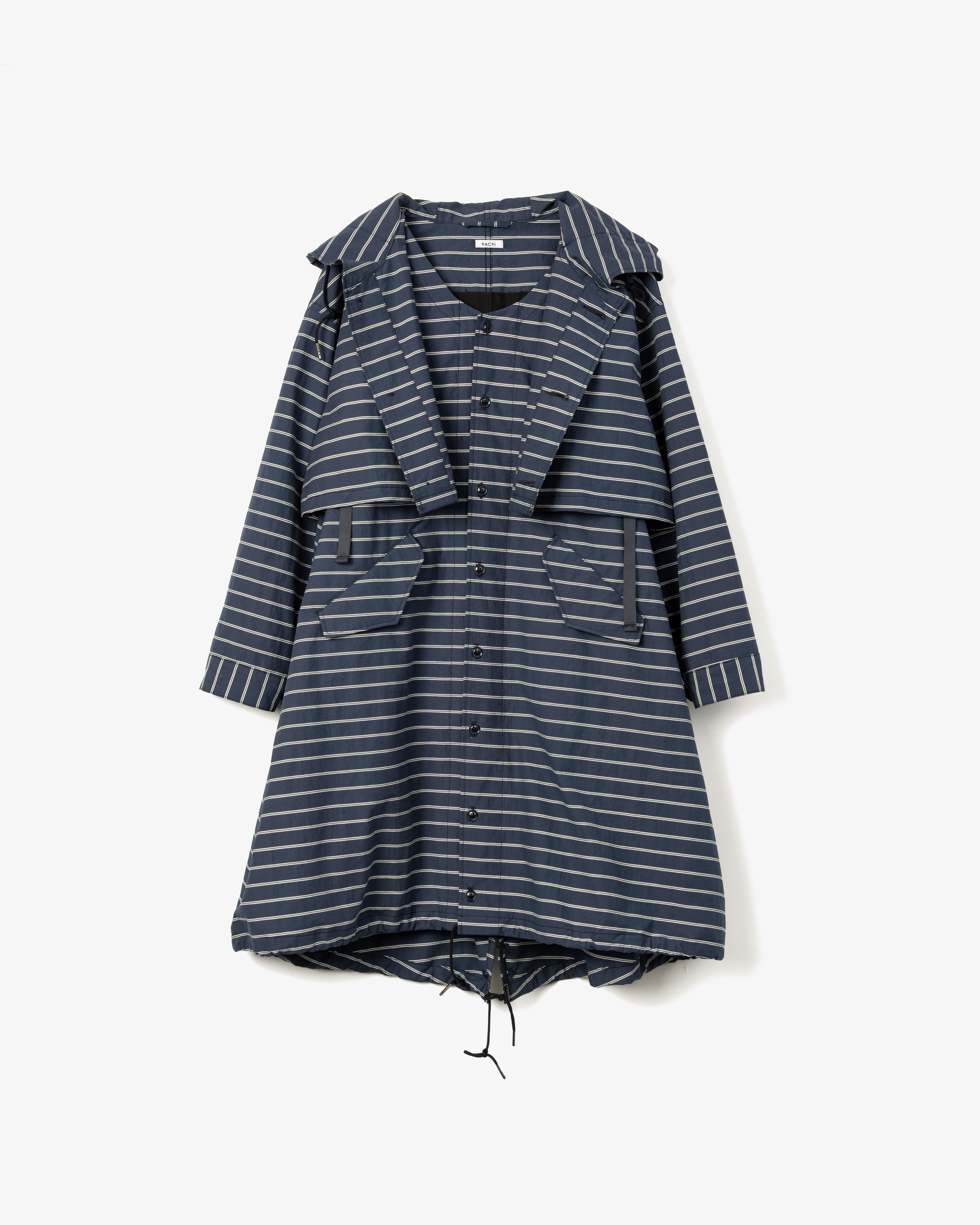 Women's M51 Dress - Navy Narrow Stripe Viscose