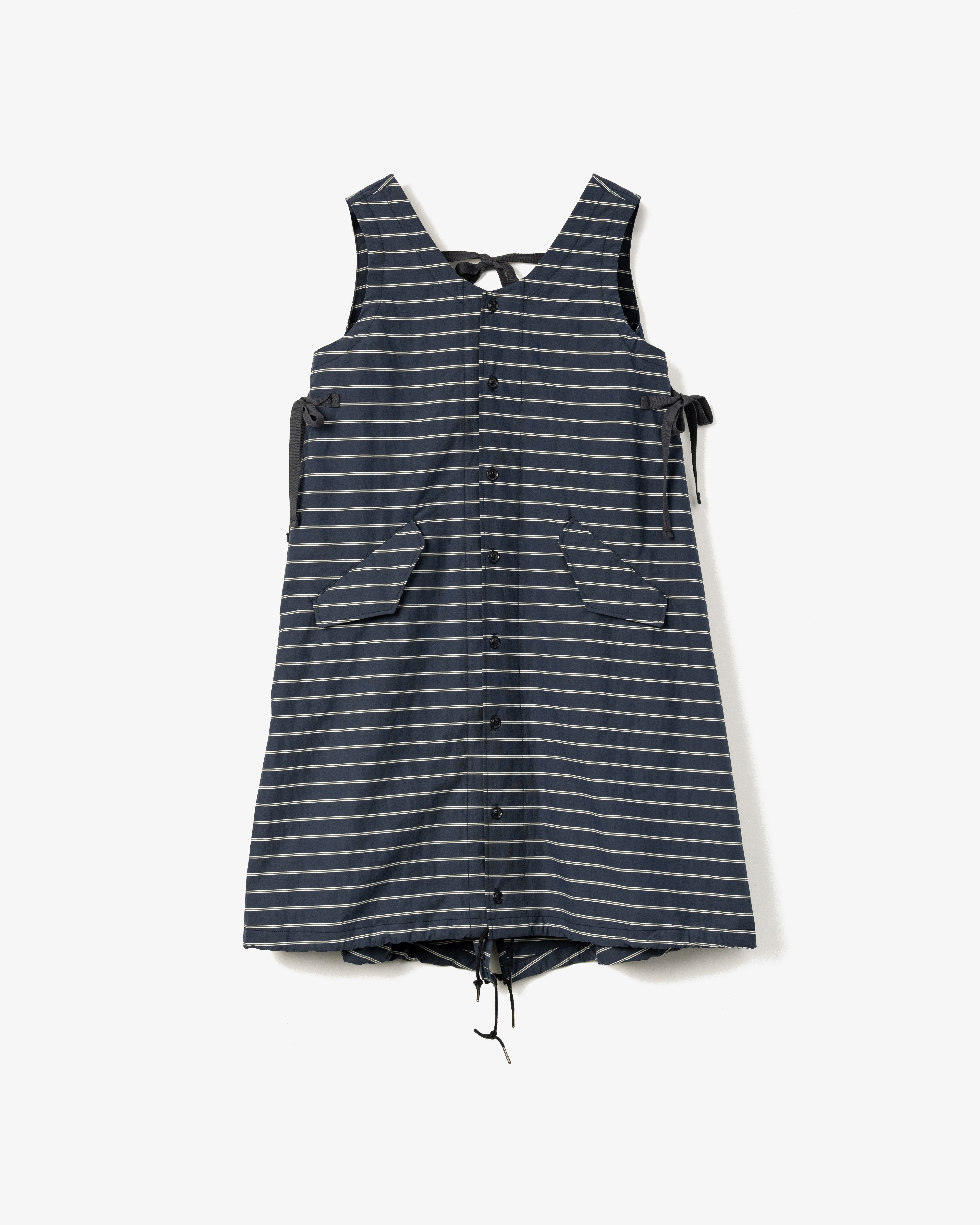 Women's M51 Dress - Navy Narrow Stripe Viscose