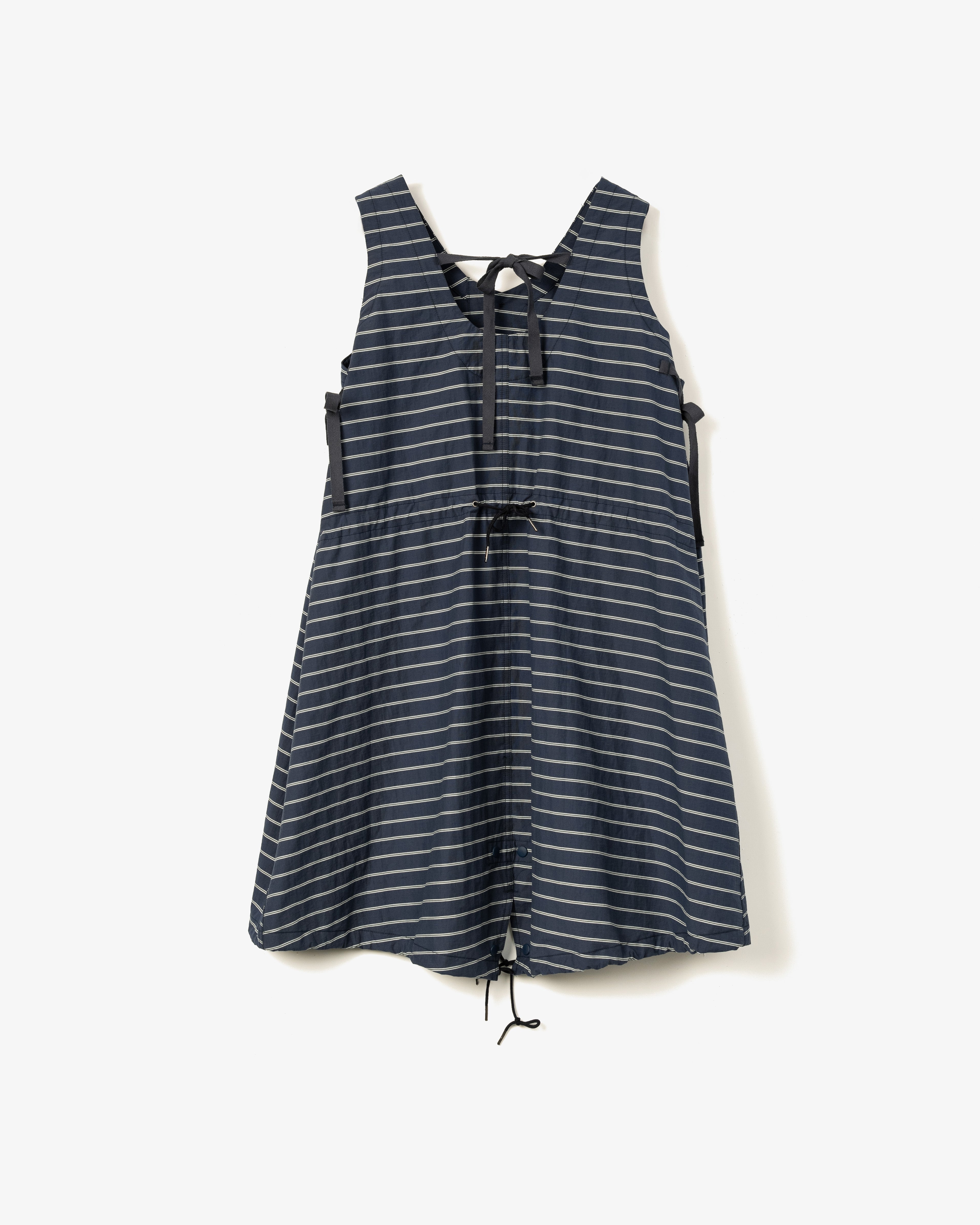 Women's M51 Dress - Navy Narrow Stripe Viscose