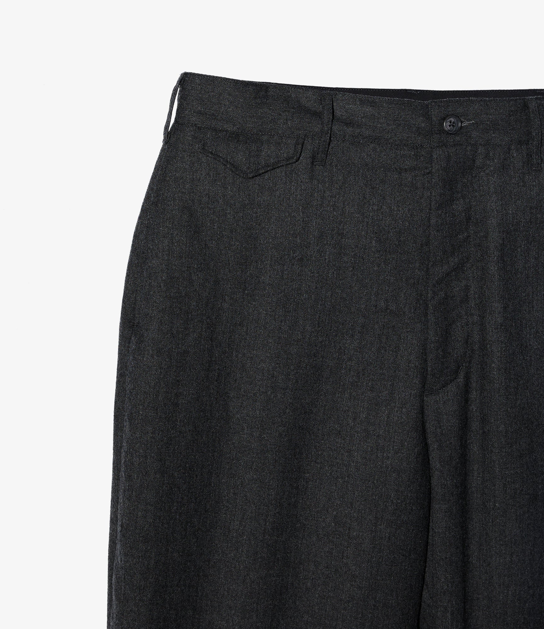 Officer Pant - Charcoal High Count Worsted Wool