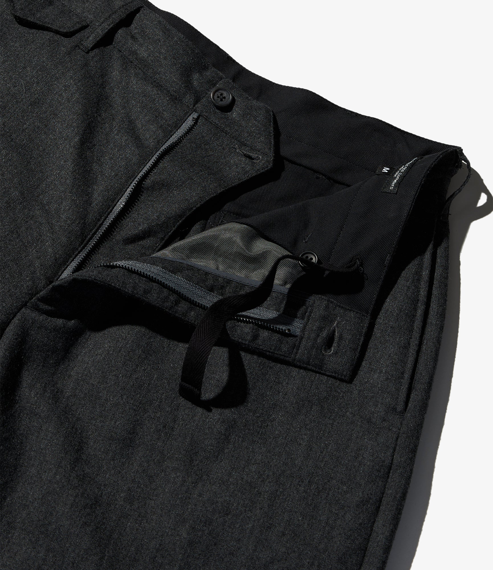 Officer Pant - Charcoal High Count Worsted Wool