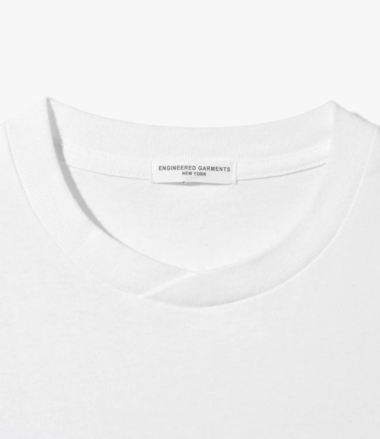 Printed Cross Crew Neck Pocket T-shirt - White - Absurdist