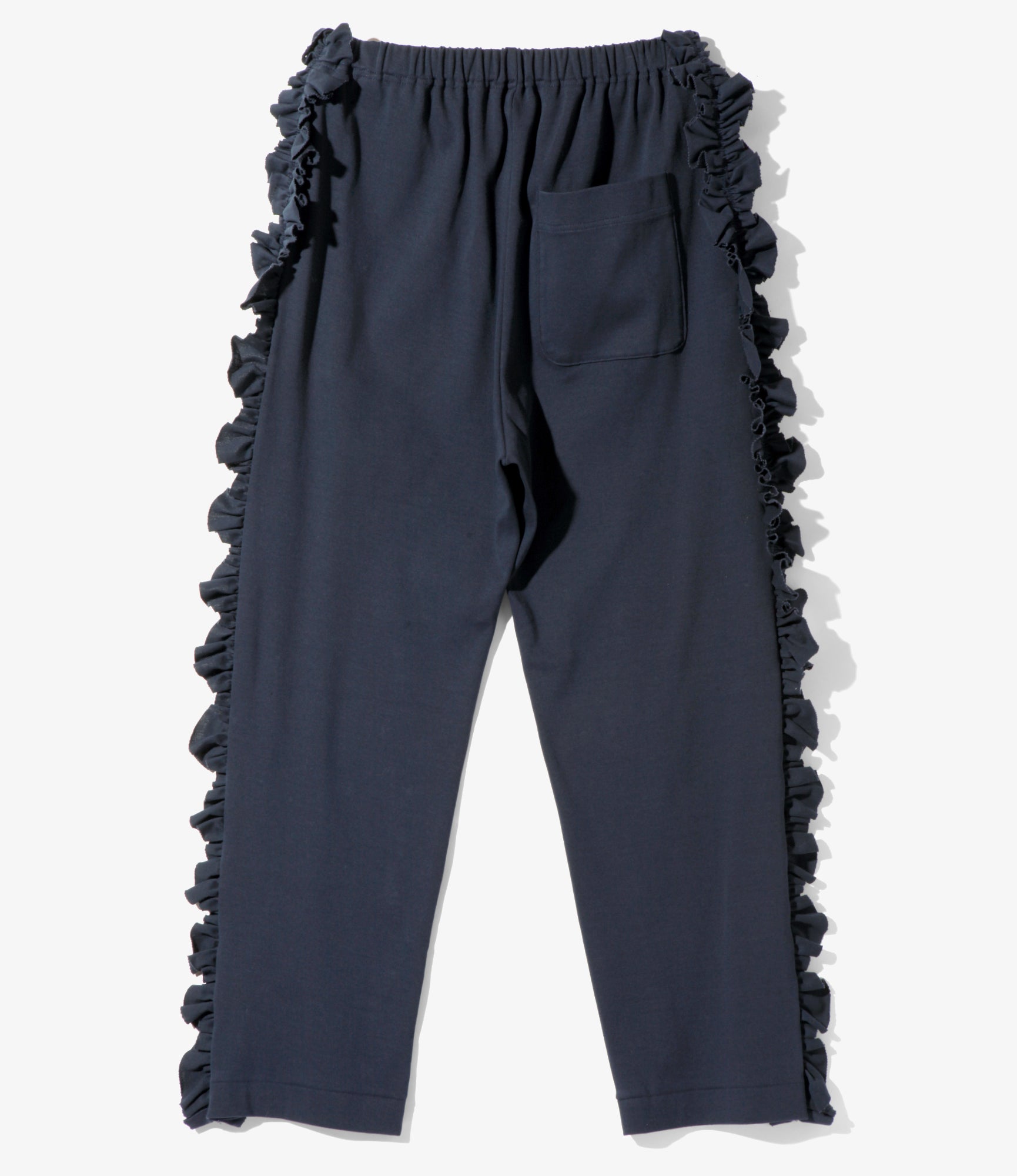 Swallow Frill Side Pants - Navy