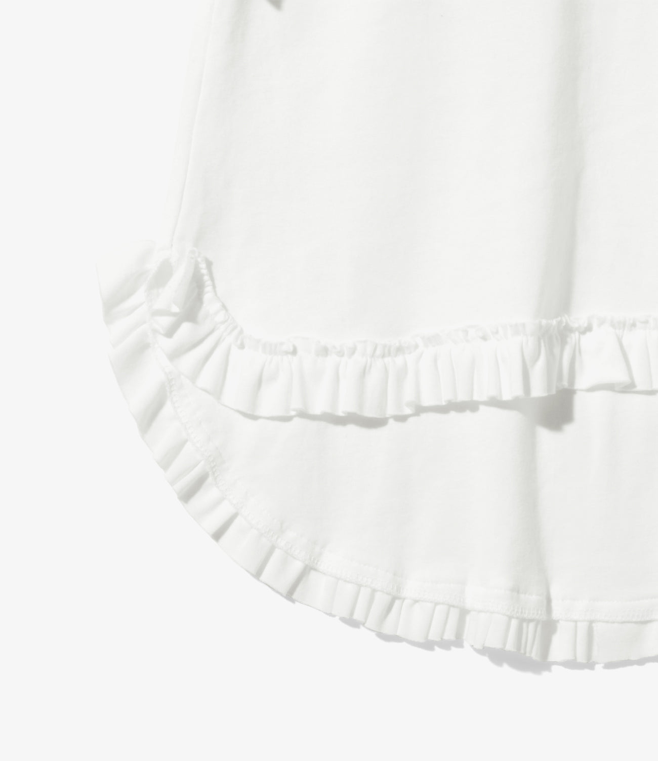 Frill Tail Sleeveless Tee - White
