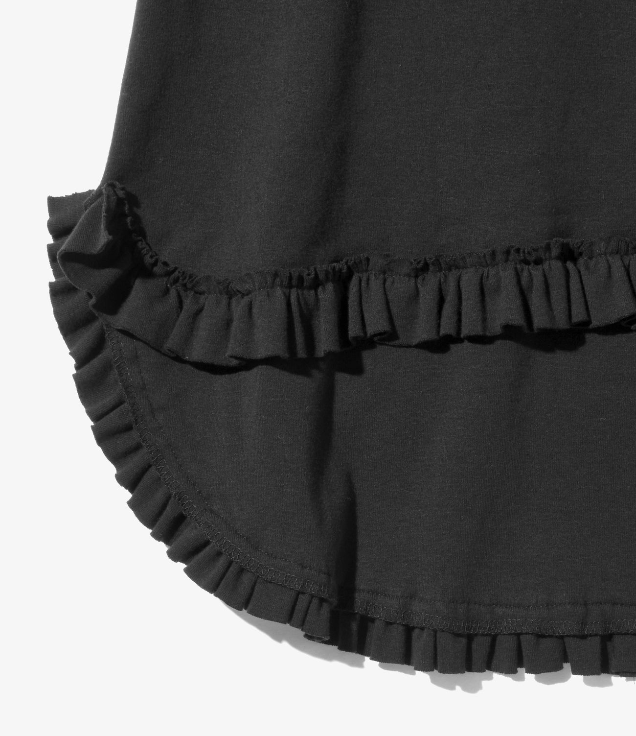 Frill Tail Sleeveless Tee - Black