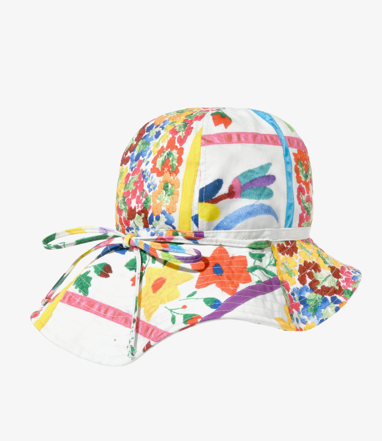Folding Hat - Floral Emb. Pt - Assorted