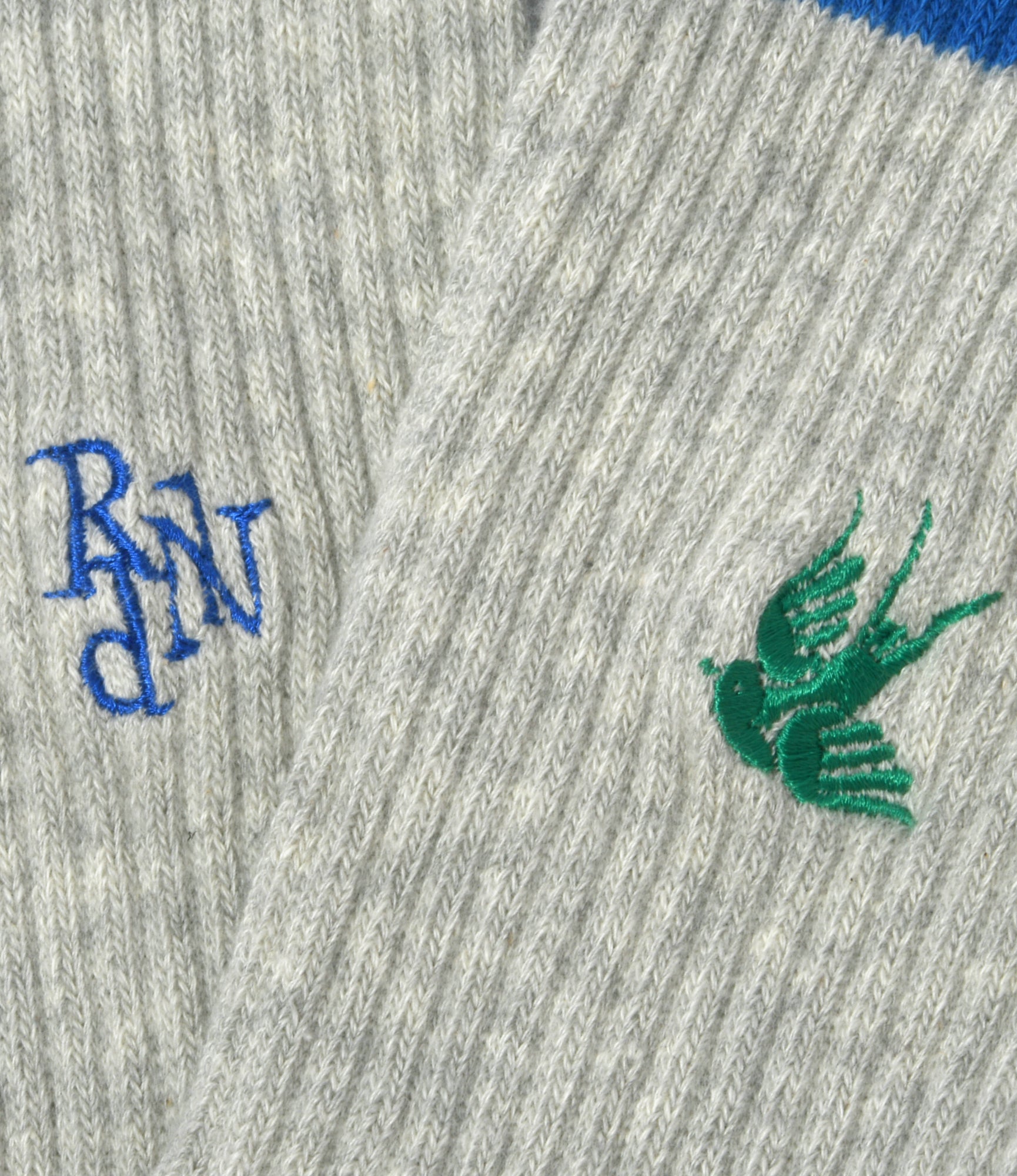 Line&Numbering Socks - H. Grey