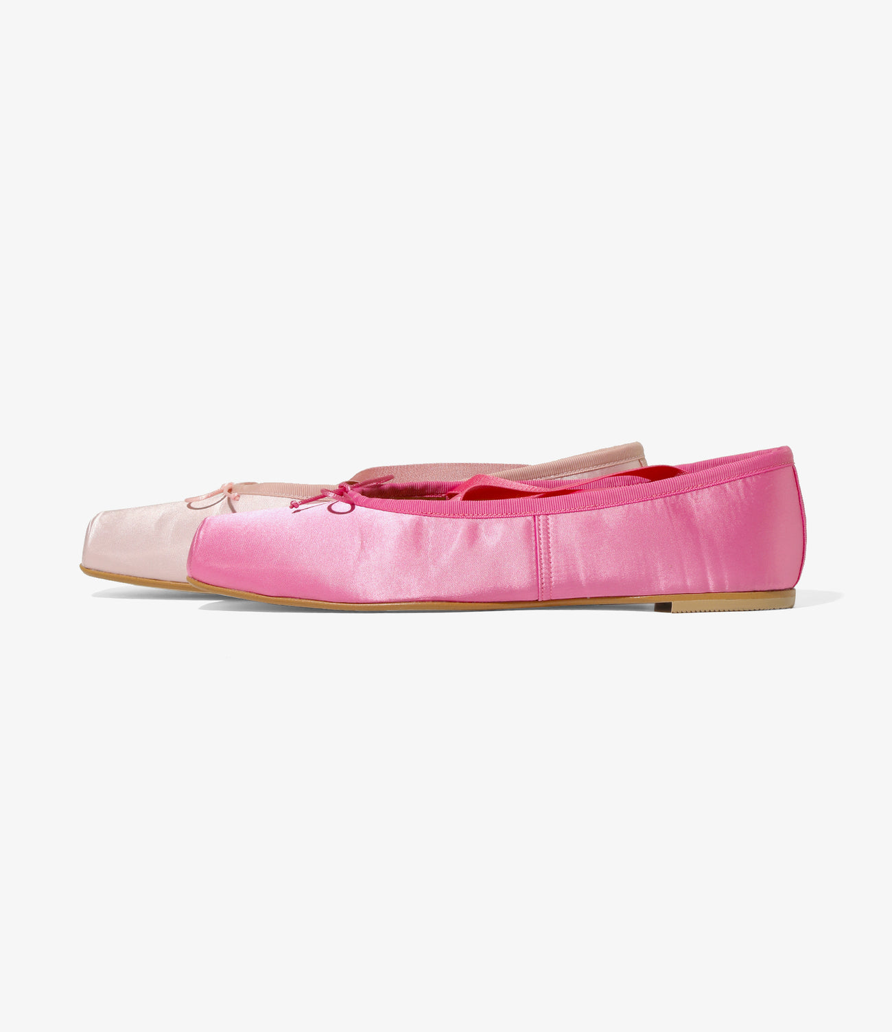 Color Combination Ballet Shoes - Pink - Sateen