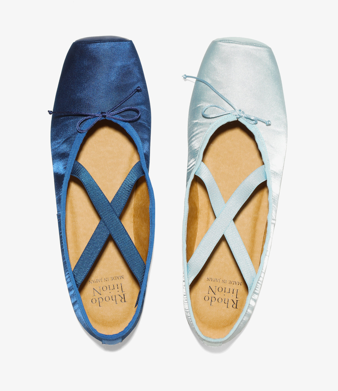 Color Combination Ballet Shoes - Blue - Sateen