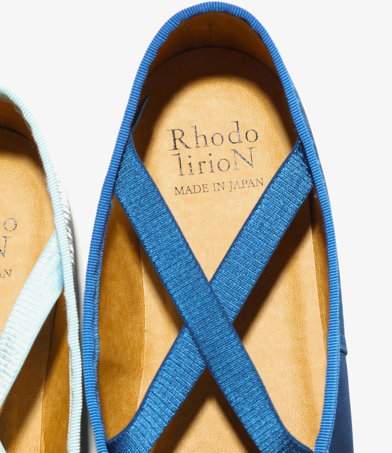 Color Combination Ballet Shoes - Blue - Sateen