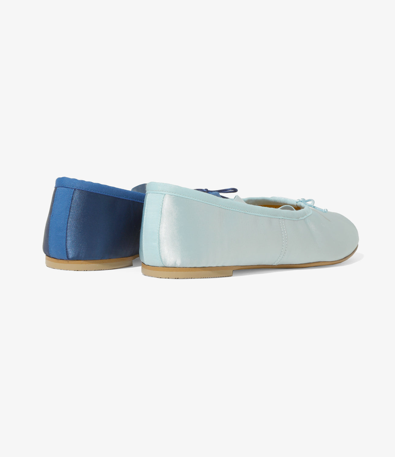 Color Combination Ballet Shoes - Blue - Sateen