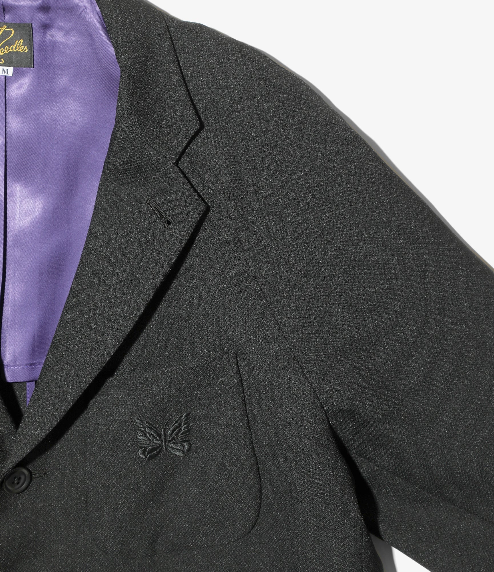 Raglan Jacket - Black - Poly Dobby Cloth