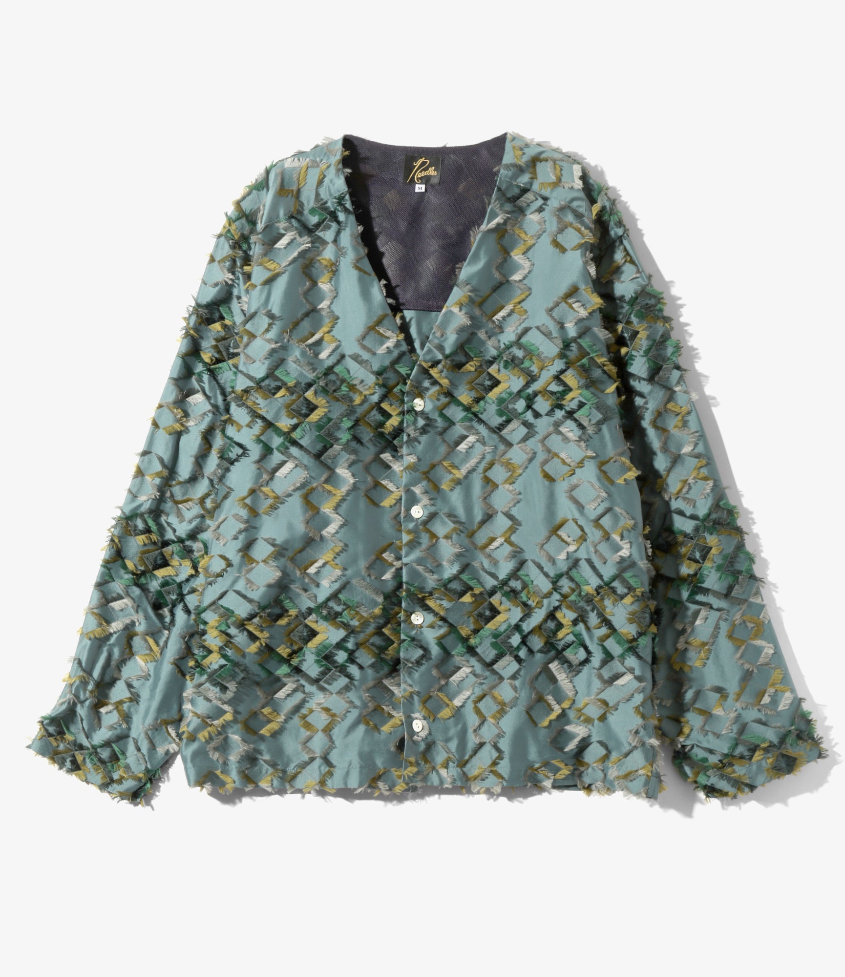 Needles embroidered cotton shirt jacket - Green