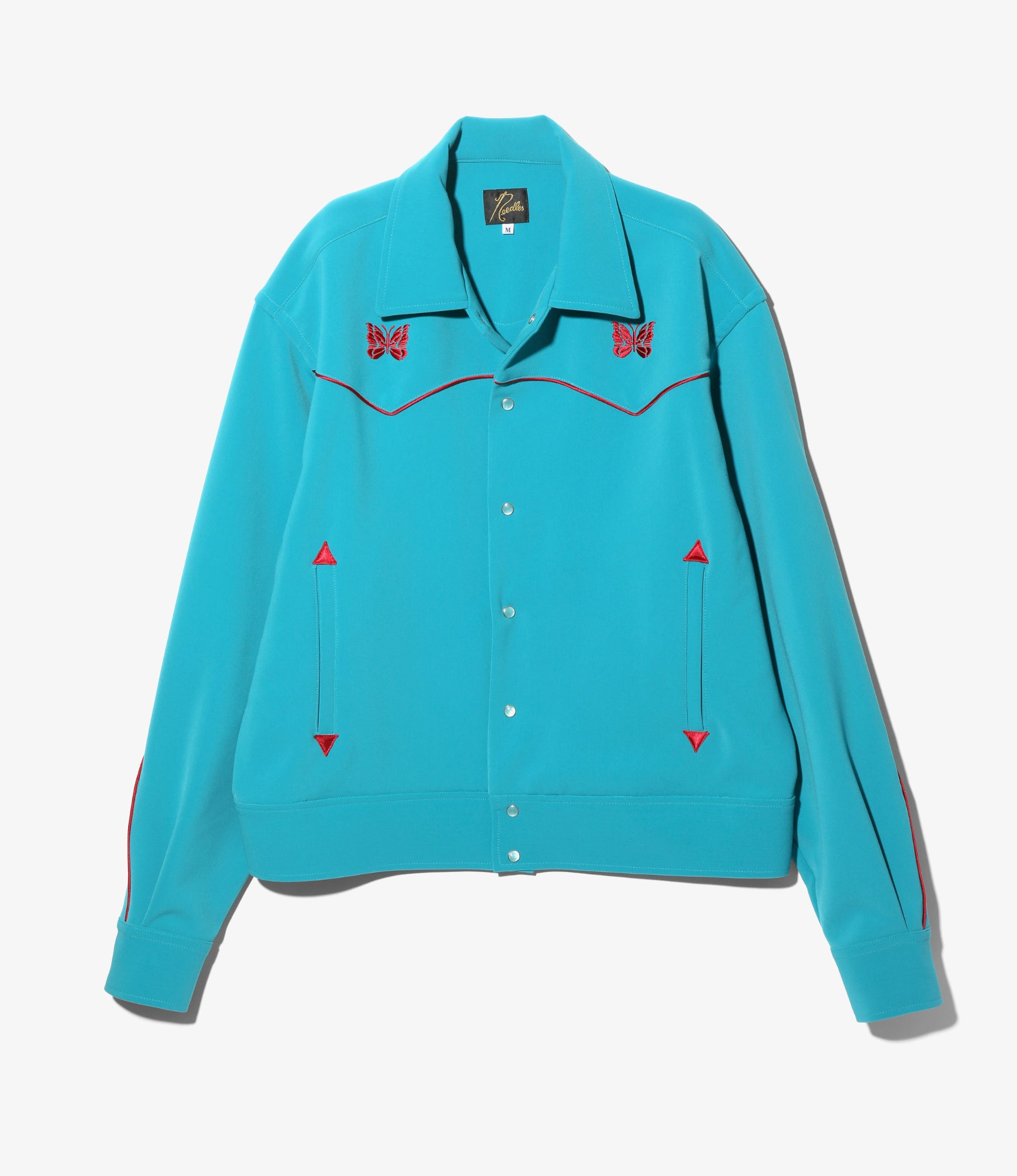 Piping Cowboy Jacket - Turquoise - PE/PU Double Cloth