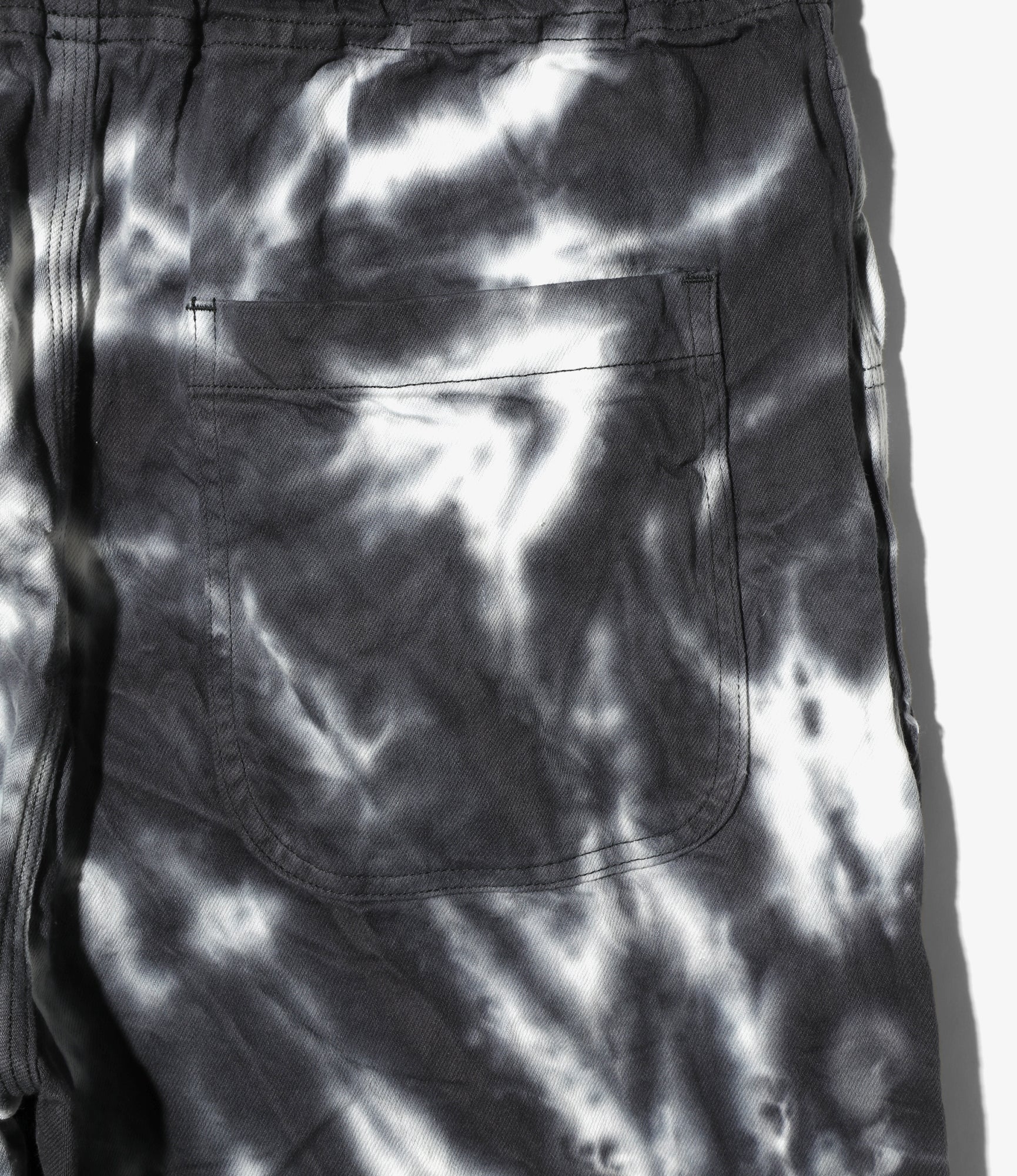 Nepenthes Exclusive - String Work Pant - Black - 8oz Denim / Tie Dye