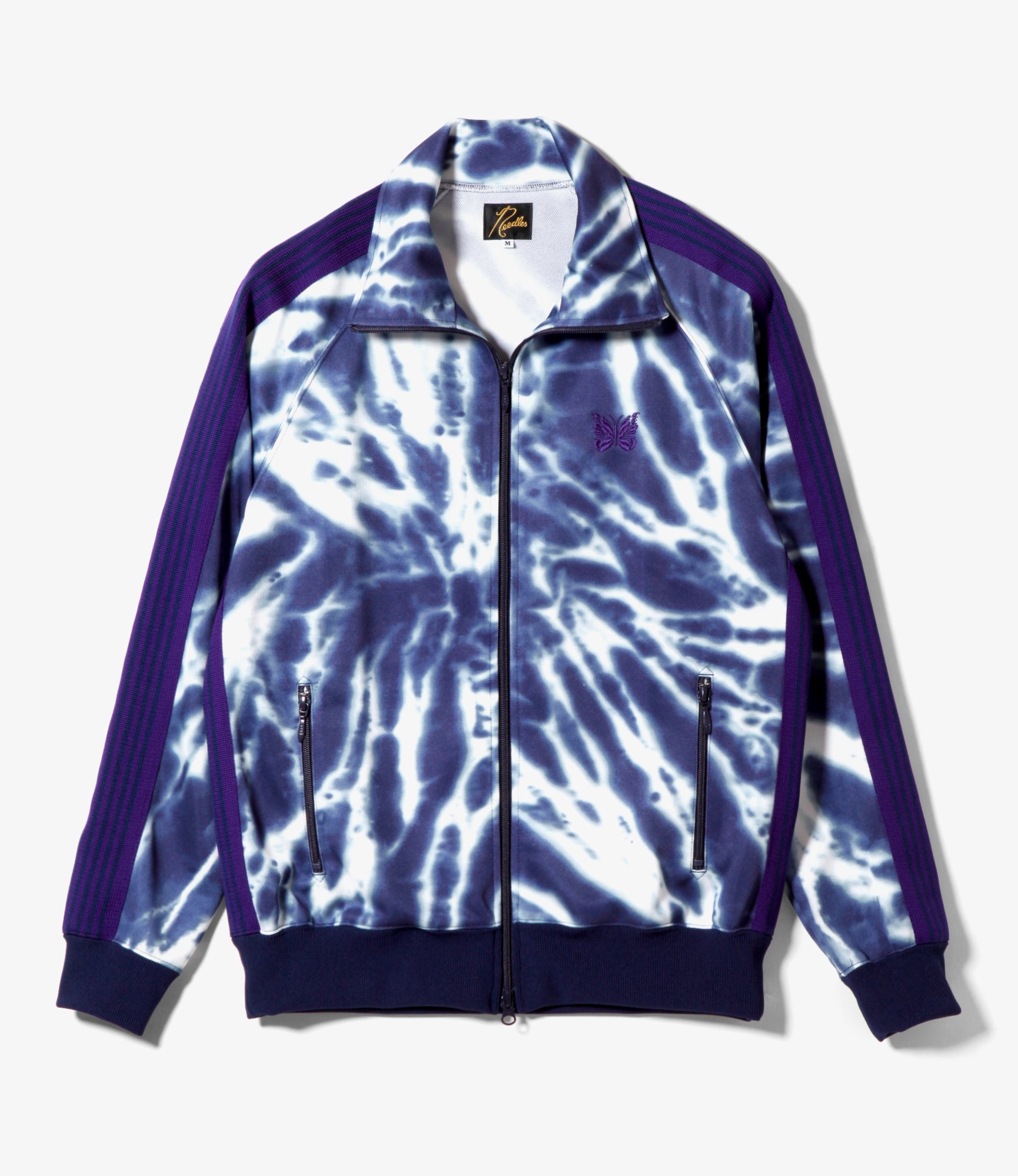 Nepenthes Exclusive - Track Jacket - Navy - Poly Smooth / Tie Dye Printed