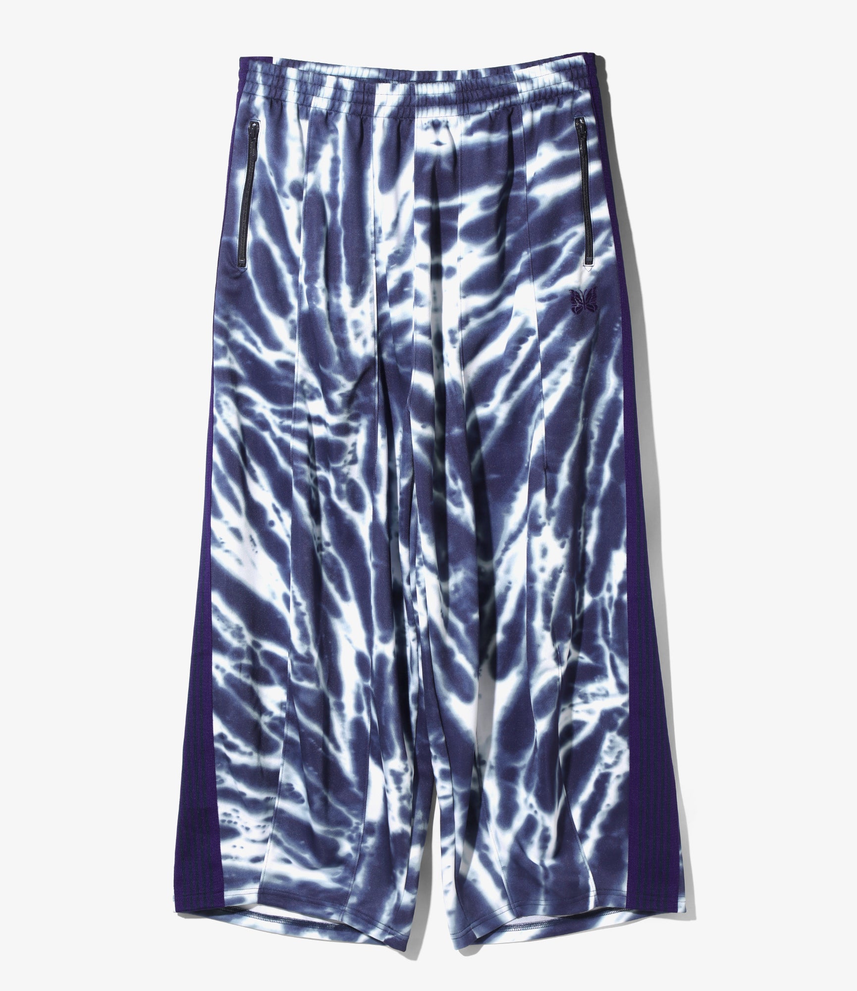 Nepenthes Exclusive - H.D. Track Pant - Navy - Poly Smooth / Tie Dye Printed