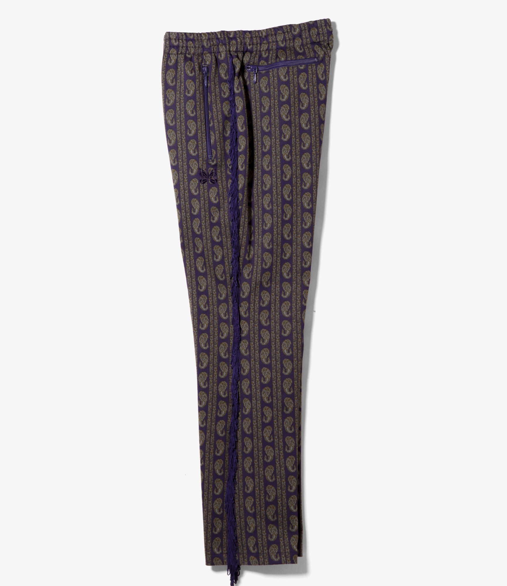 Nepenthes Exclusive - Fringe Boot-cut Track Pant - Purple - Poly Jq.