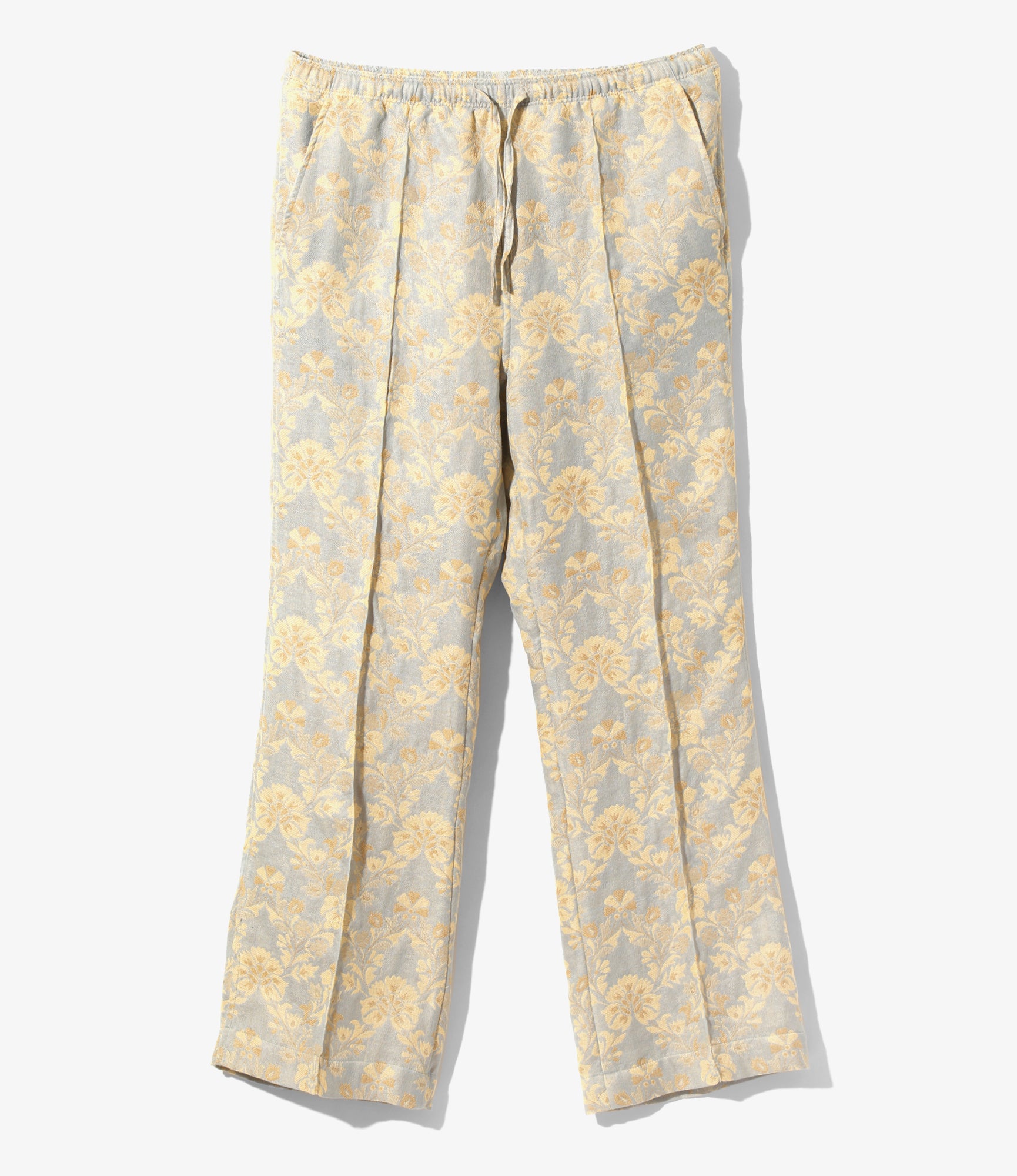 String Boot-Cut Pant - Grey/Beige - Poly India Jq.