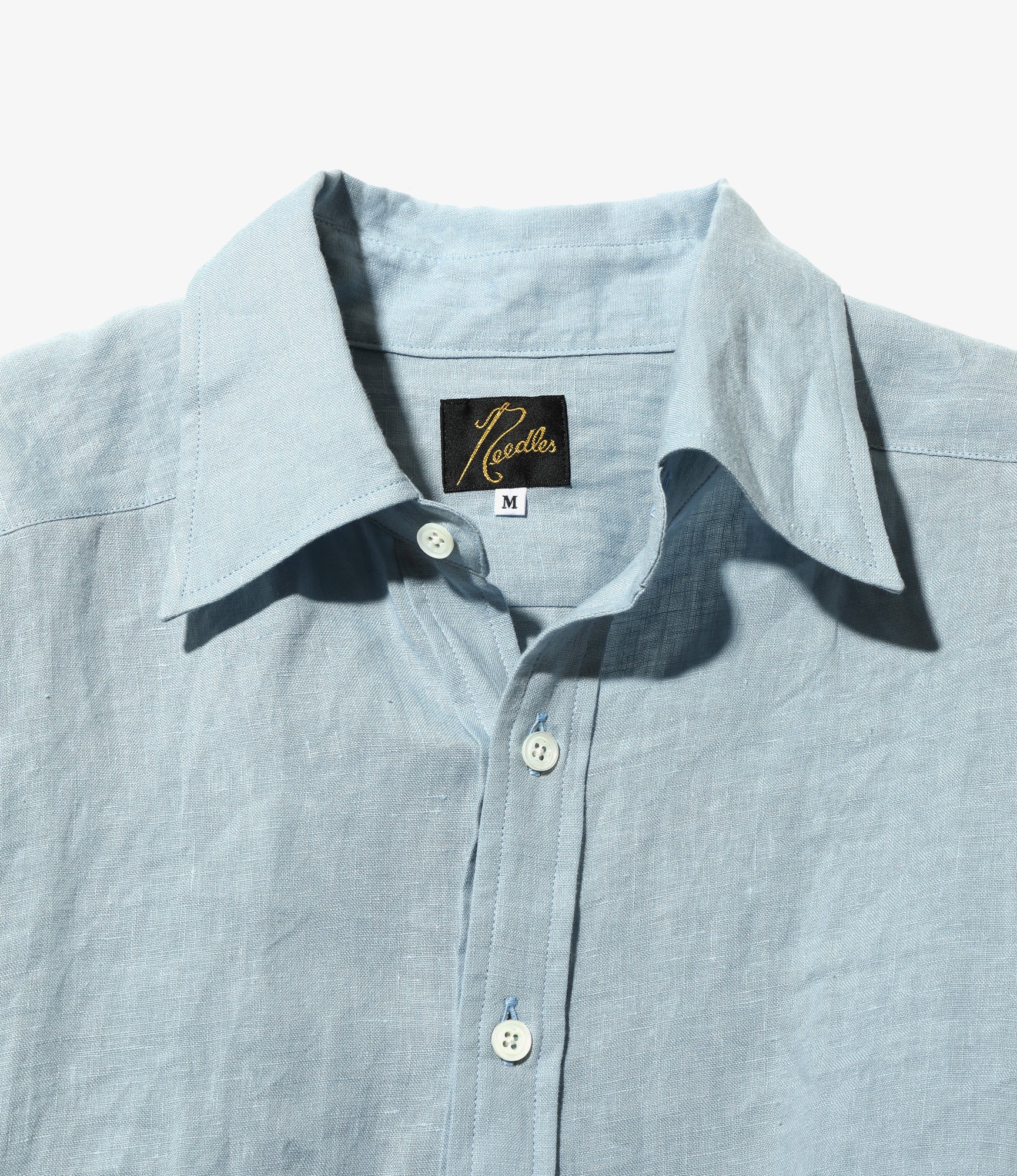Regular Collar EDW Shirt - Sax - Linen Canvas