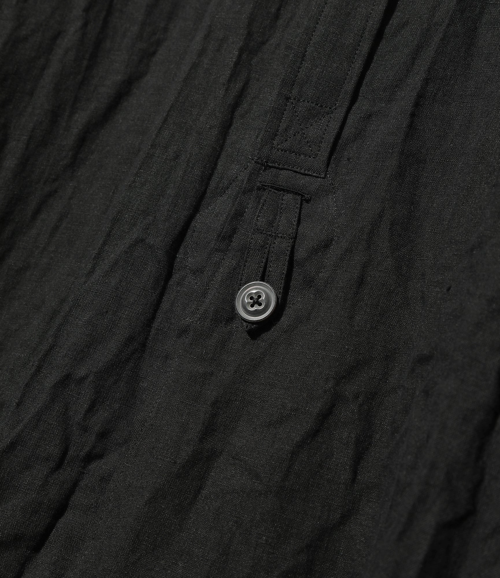 Regular Collar EDW Shirt - Black - Linen Canvas