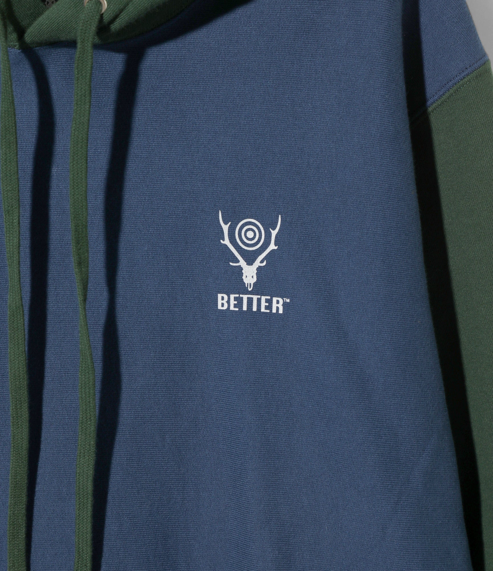 South2 West8 x Better Gift Shop - Hooded Sweatshirt - Dk. Blue / Forest Green