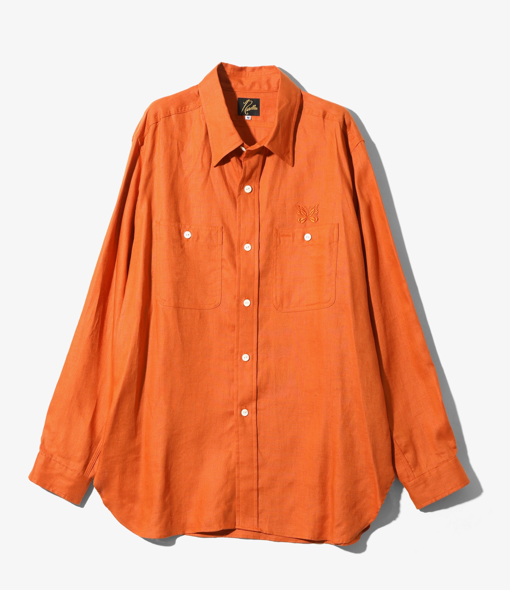 Work Shirt - Orange - Linen Canvas