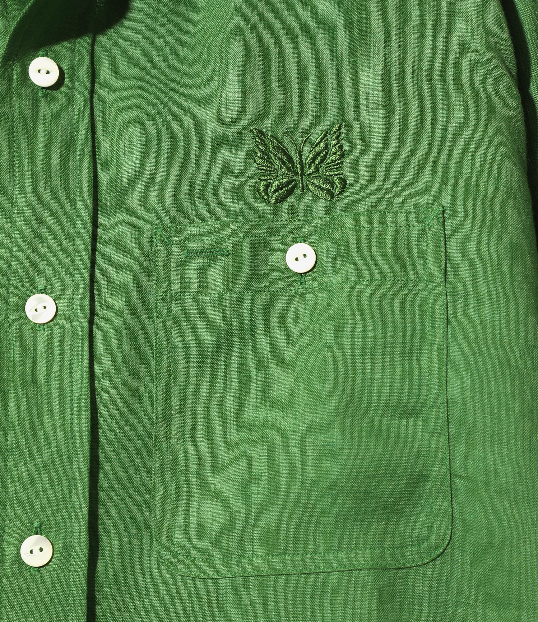 Work Shirt - Green - Linen Canvas