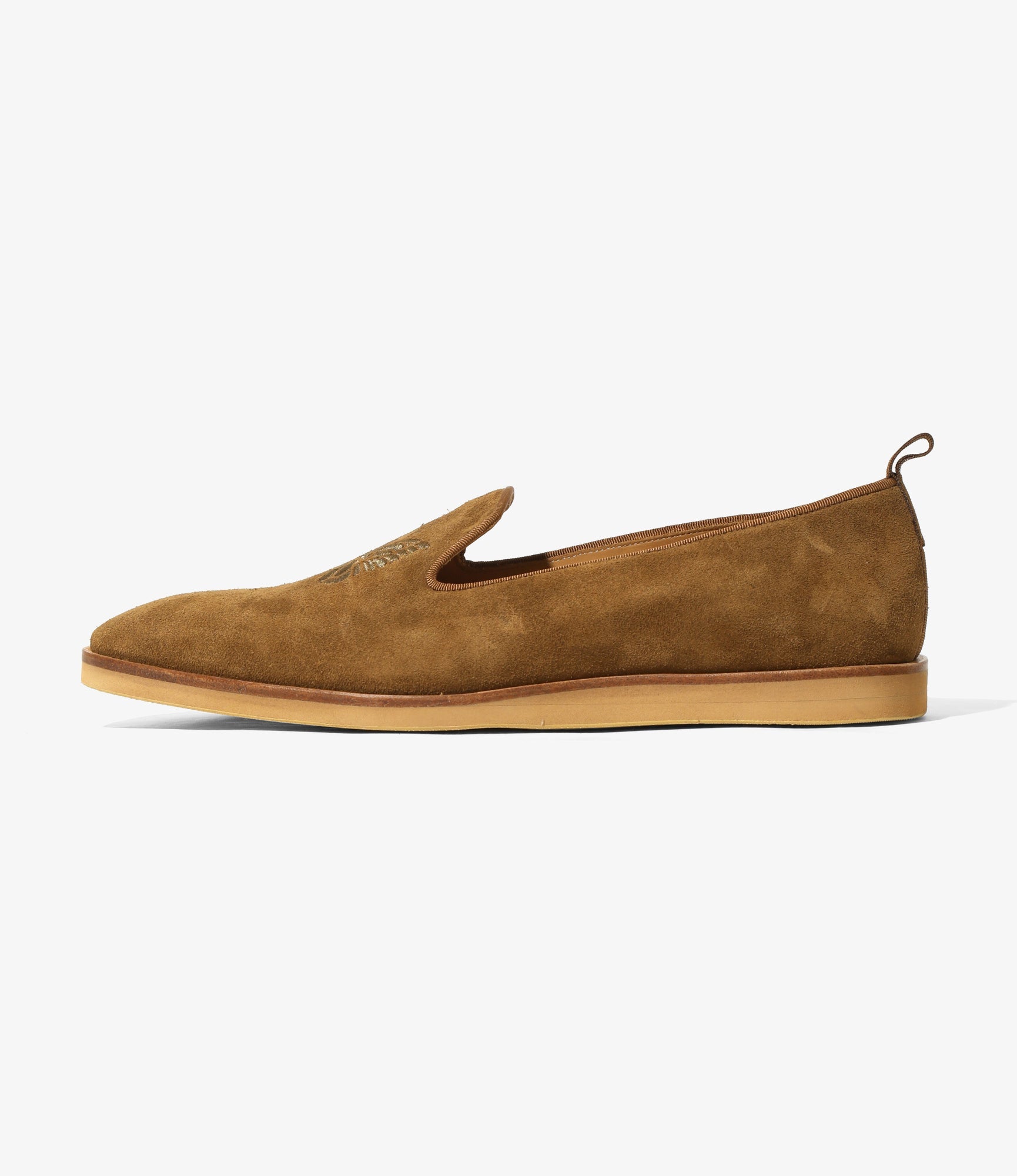 Papillon Emb. Slip-on - Brown - Suede