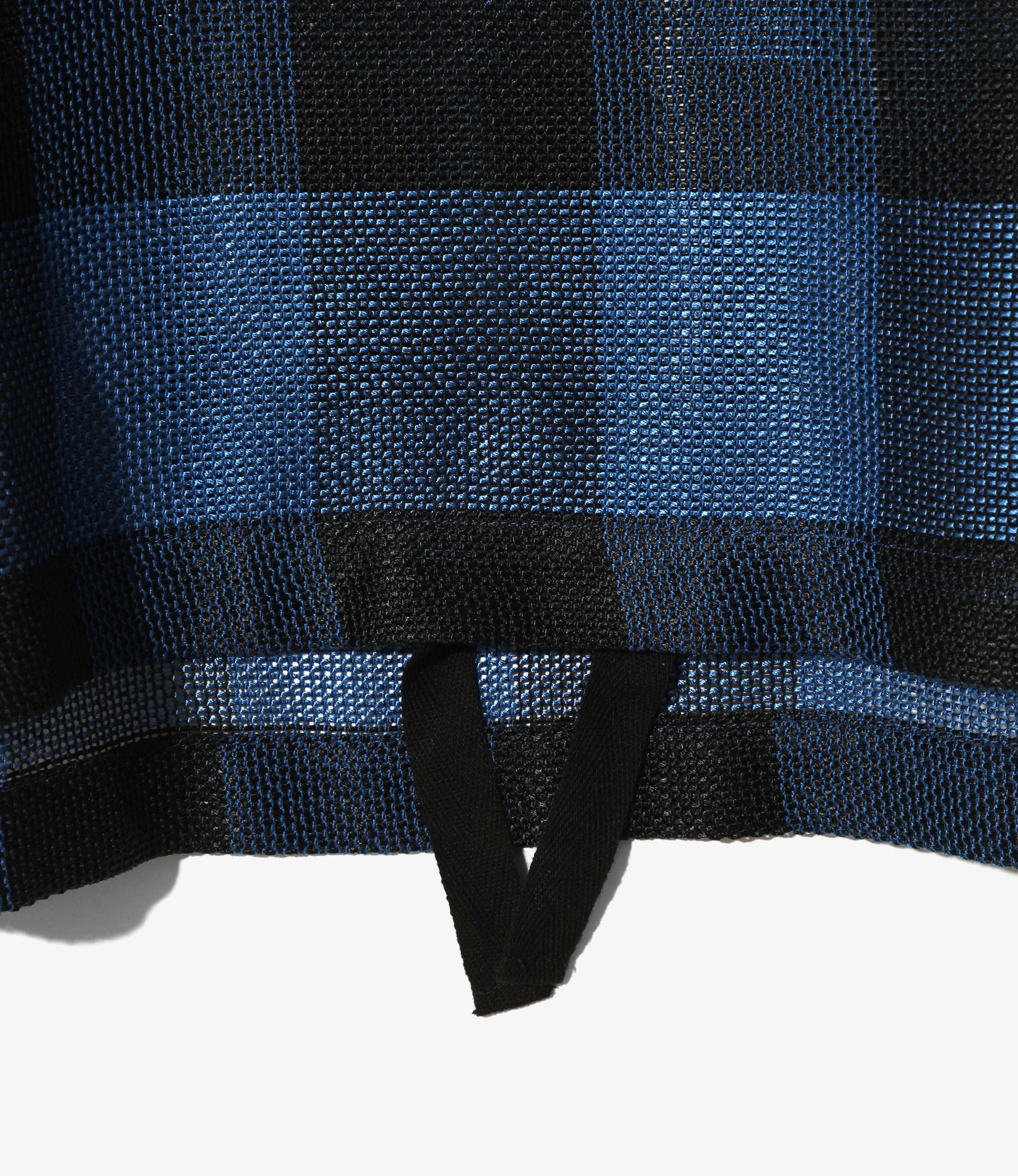 String V Neck Shirt - Blue - R/PE Rough Cloth / Plaid