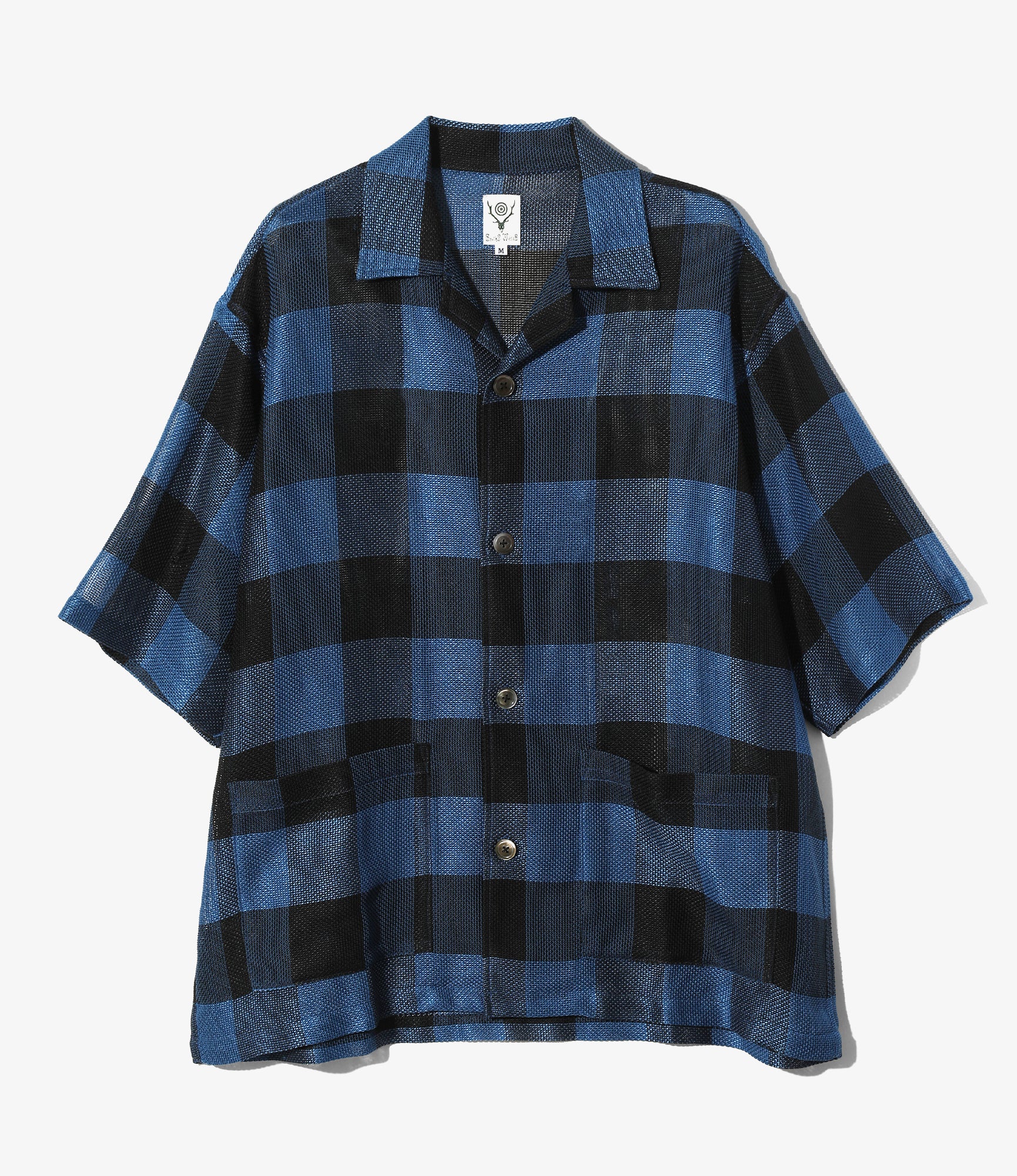 Cabana Shirt - Blue - R/PE Rough Cloth / Plaid