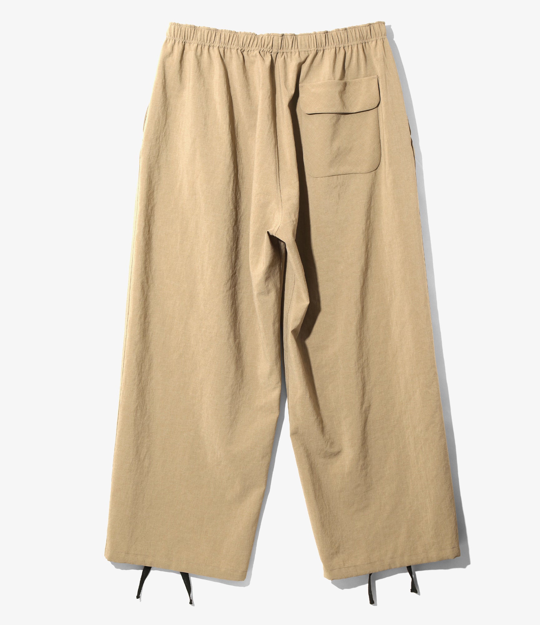 String Cuff Balloon Pant - Beige - Poly Tropical Cloth