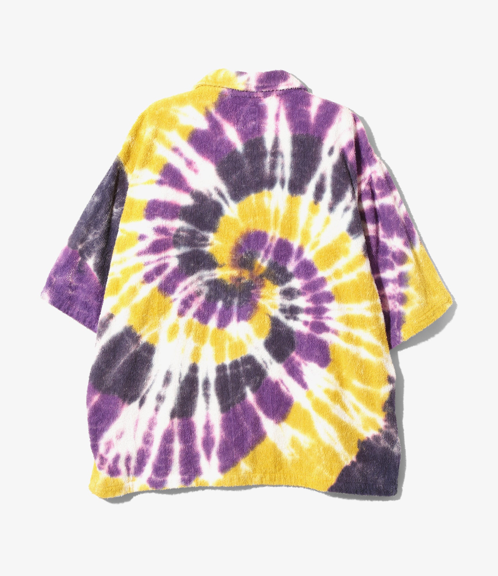 Cabana Shirt - Yellow / Purple - Cotton Pile / Tie Dye