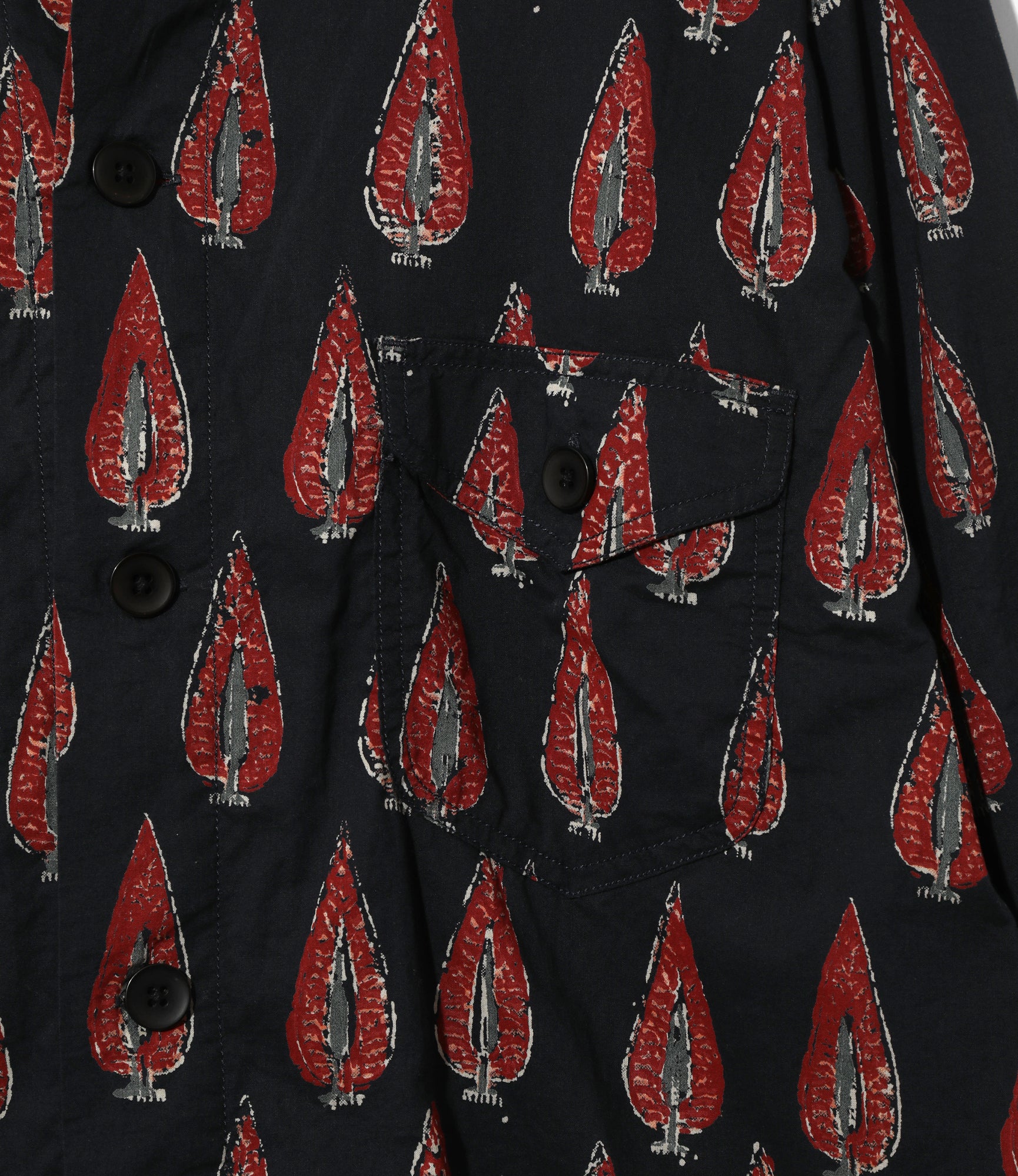 Smokey Shirt - Navy - Cotton Cloth / Batik Printed
