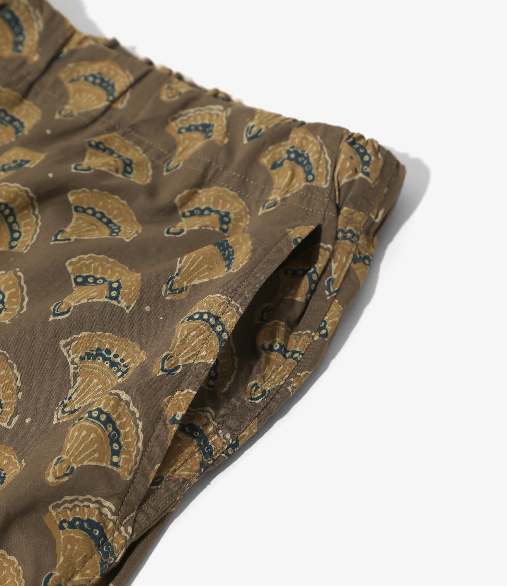 String Slack Pant - Taupe - Cotton Cloth / Batik Printed