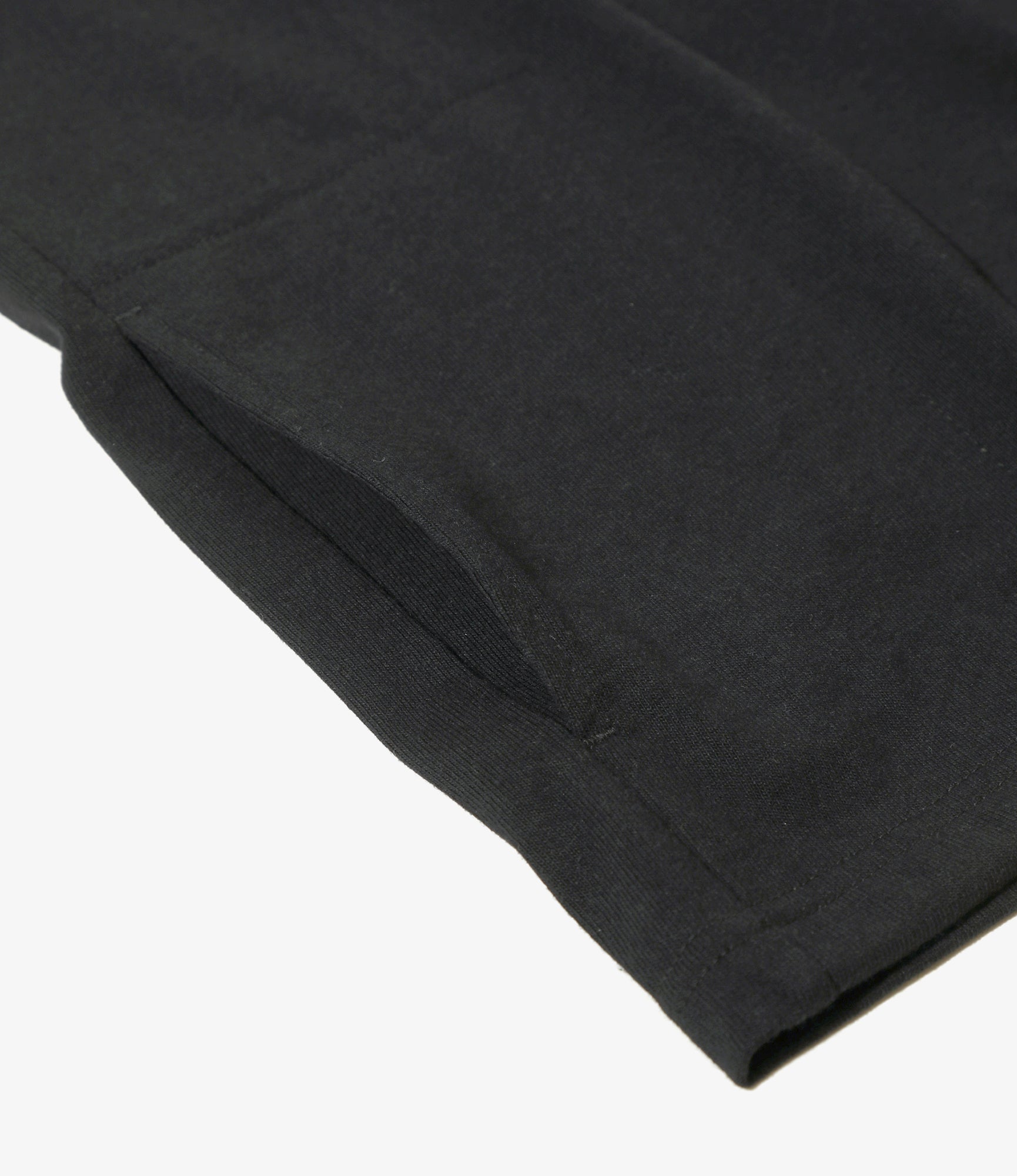 Mock Neck L/S Tee - Black - Cotton Jersey