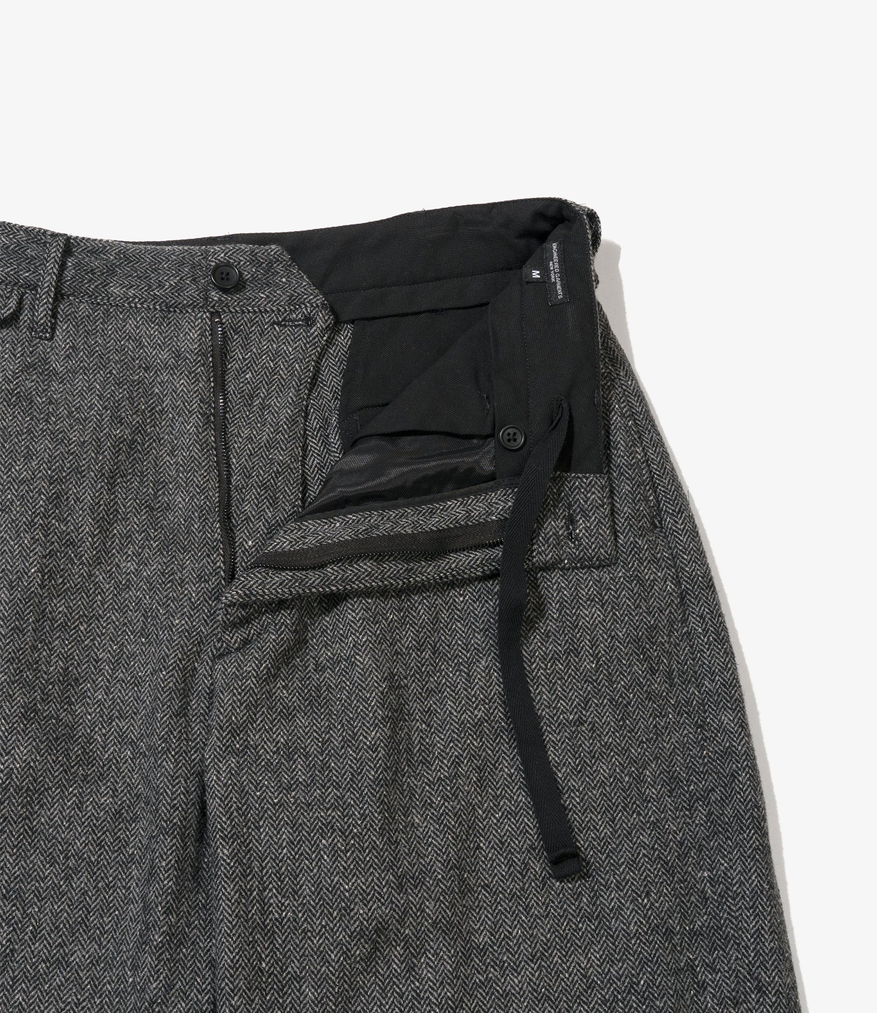 Officer Pant - Grey Poly Wool Herringbone