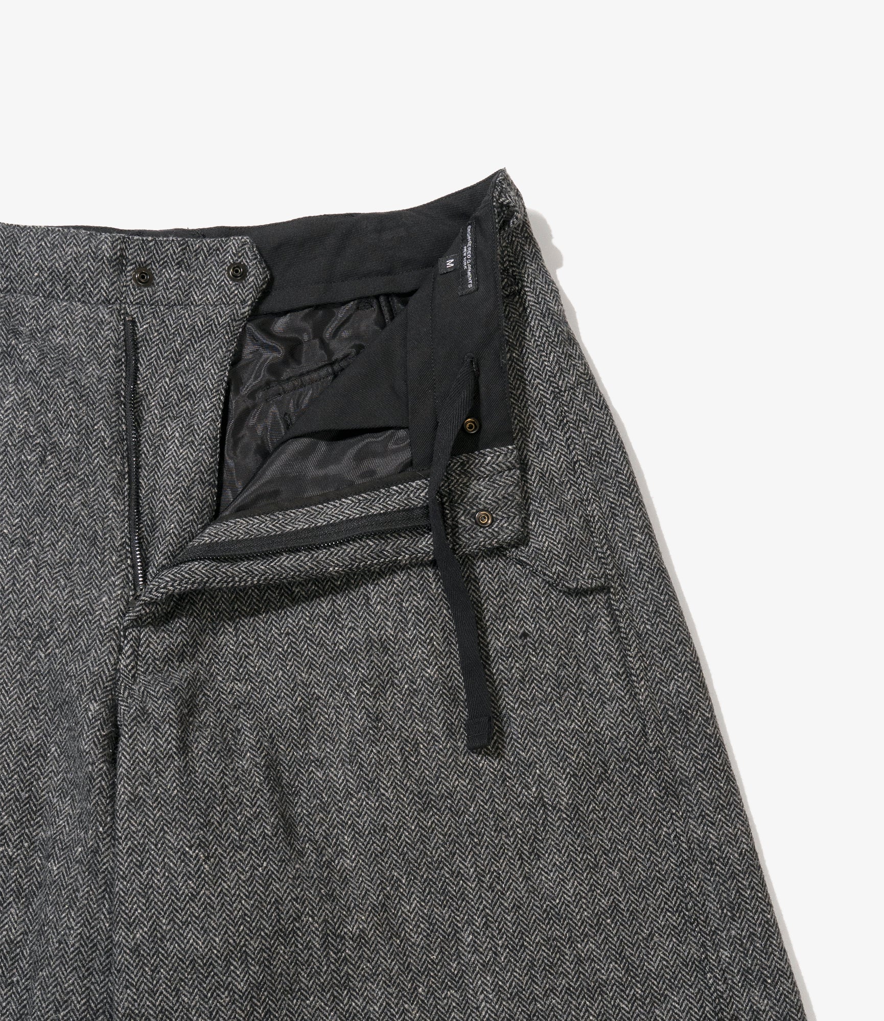 Over Pant - Grey Poly Wool Herringbone