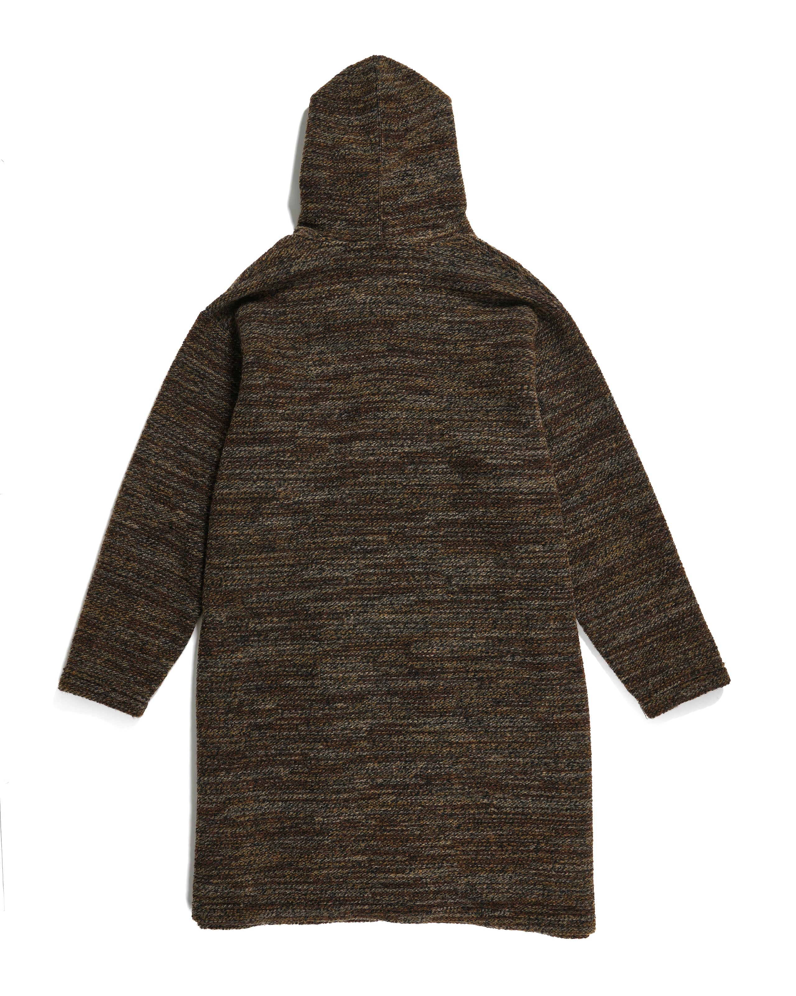 Knit Robe - Brown Poly Wool Melange Knit