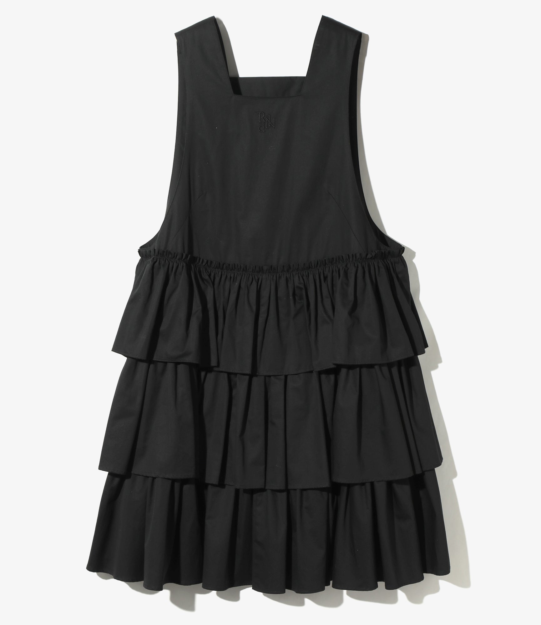 Monogram Stitch Tiered Dress - Black