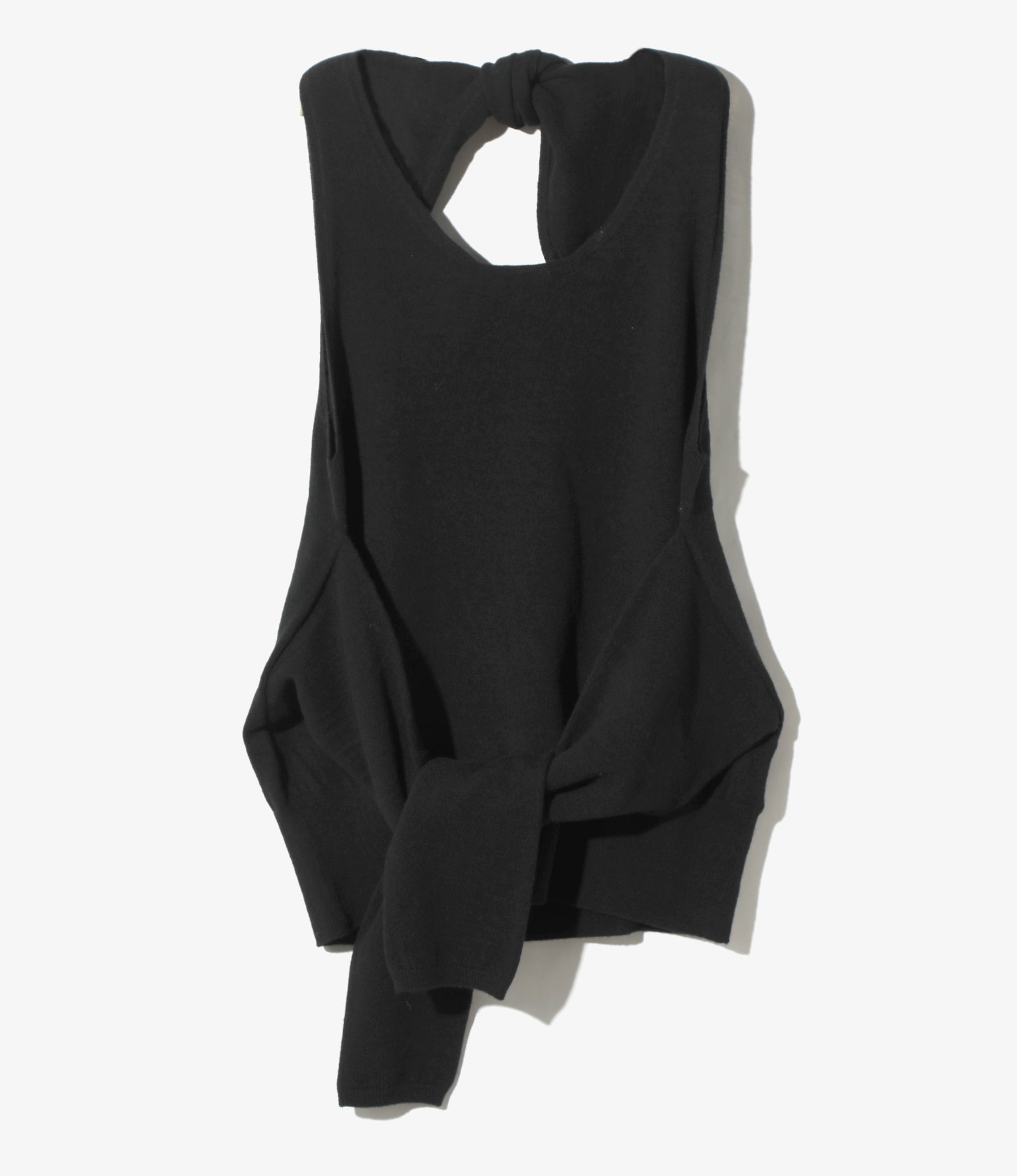 Knot Tank Top - Black - Boiled Knit