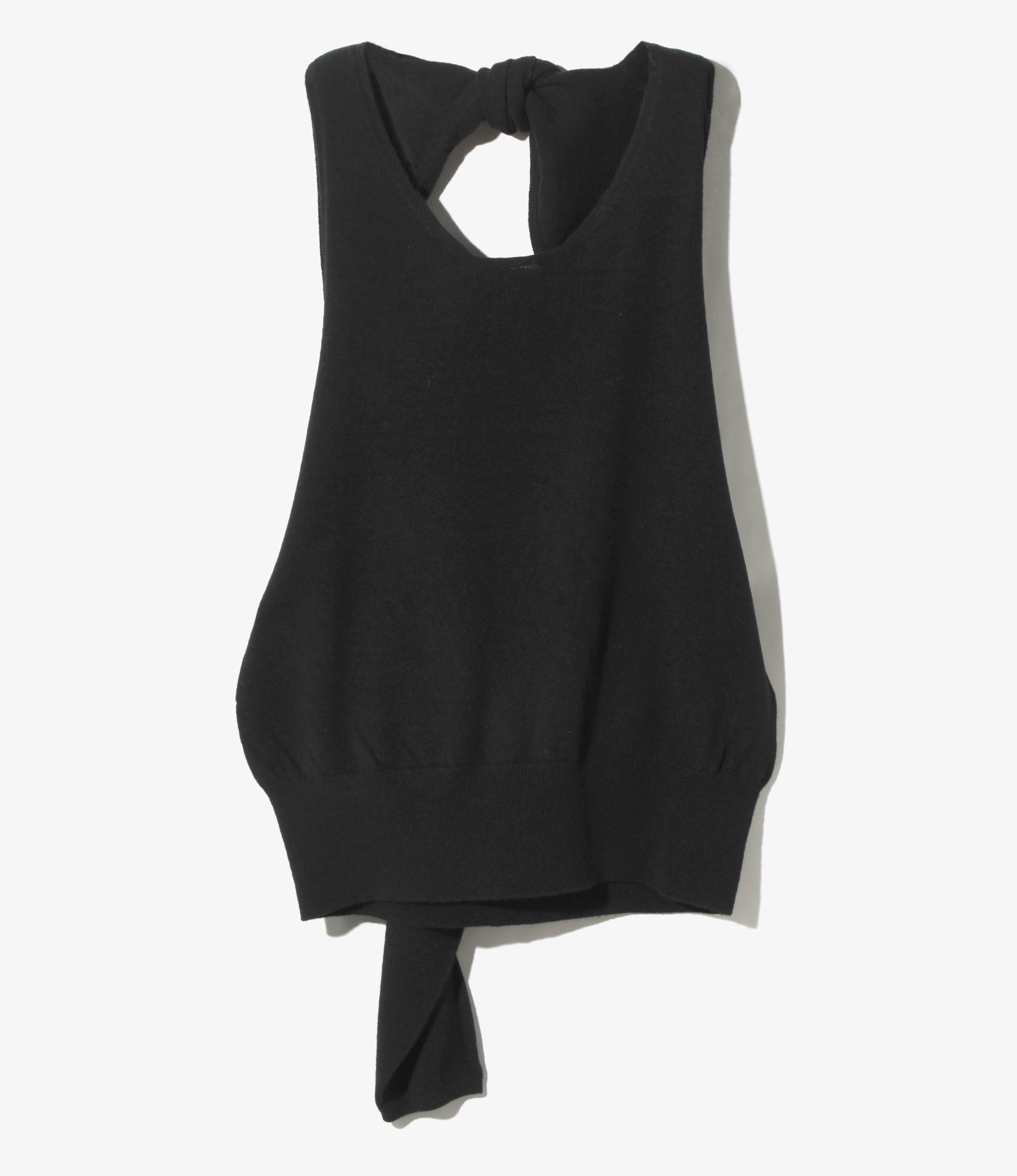 Knot Tank Top - Black - Boiled Knit