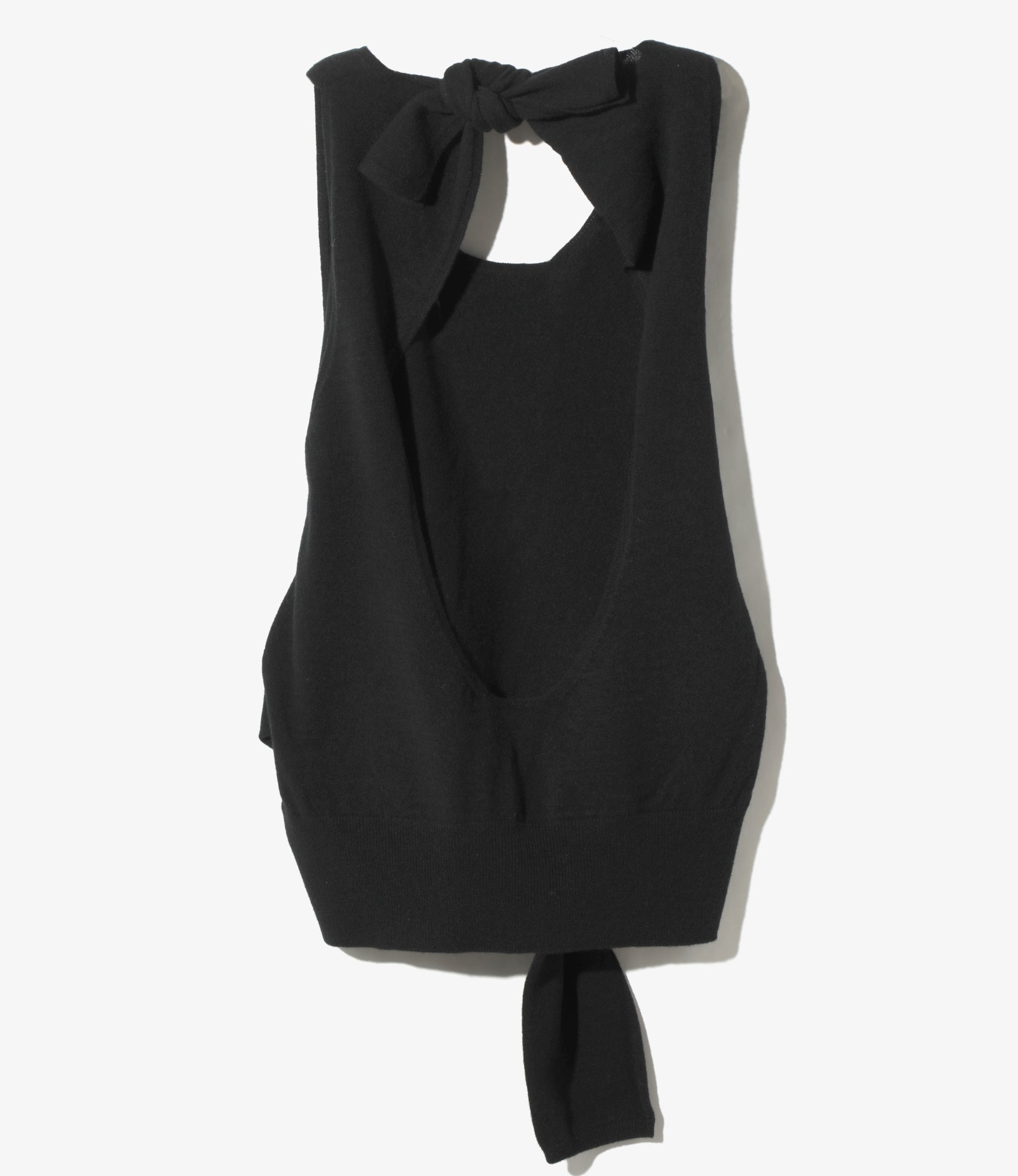 Knot Tank Top - Black - Boiled Knit