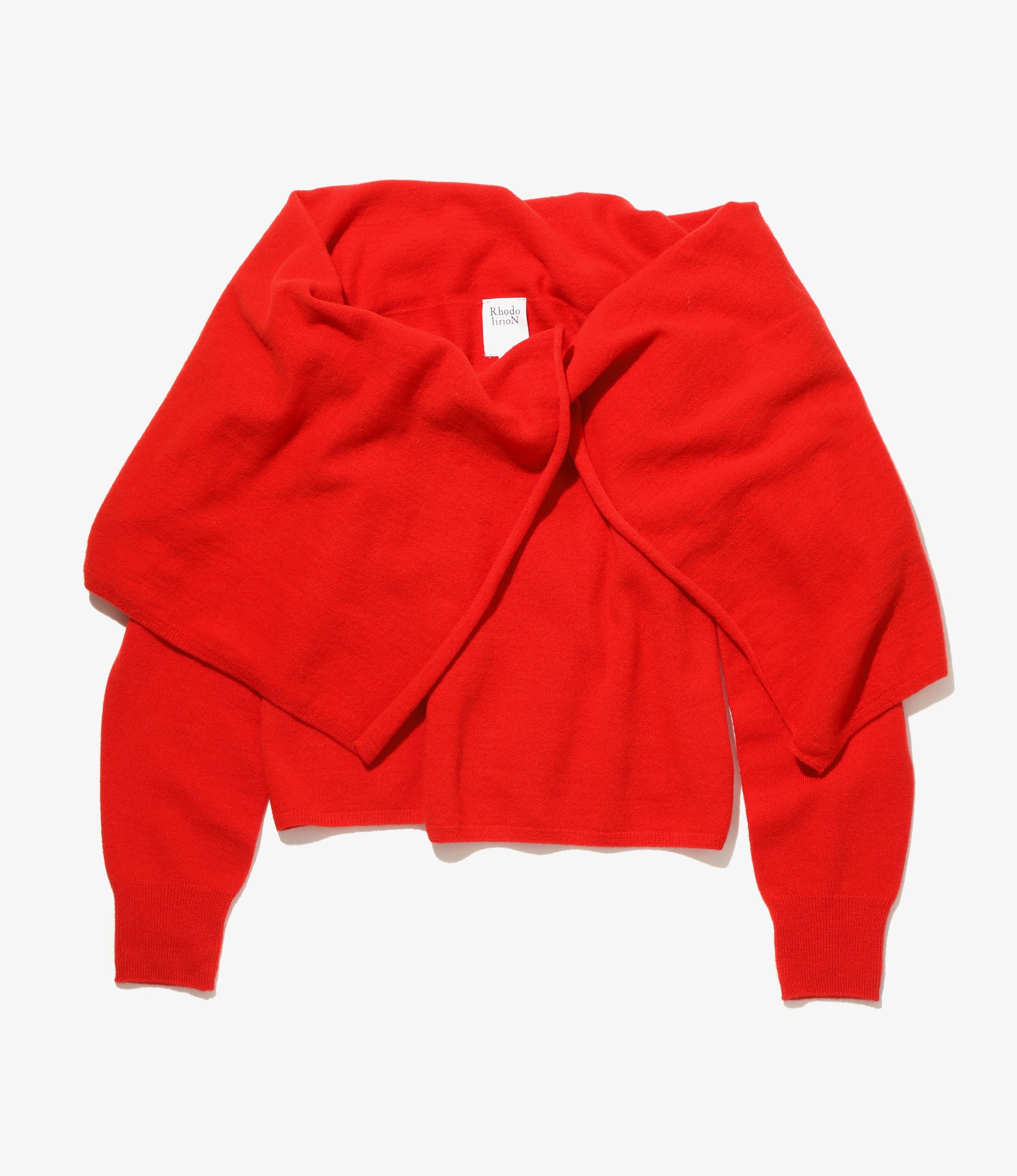 Knot Cardigan - Red - Boiled Knit