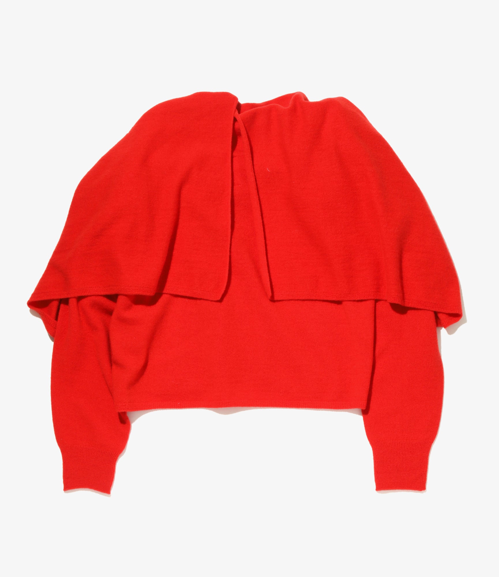 Knot Cardigan - Red - Boiled Knit