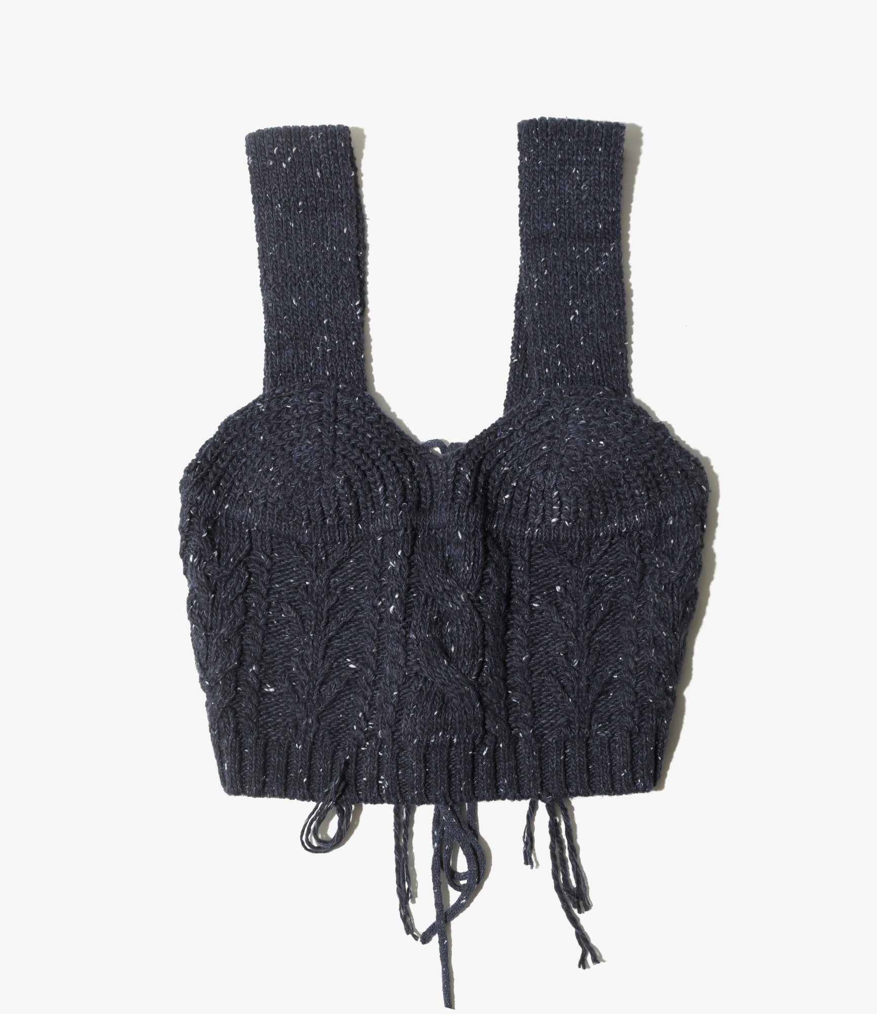 Fisherman Knit Corset - Navy